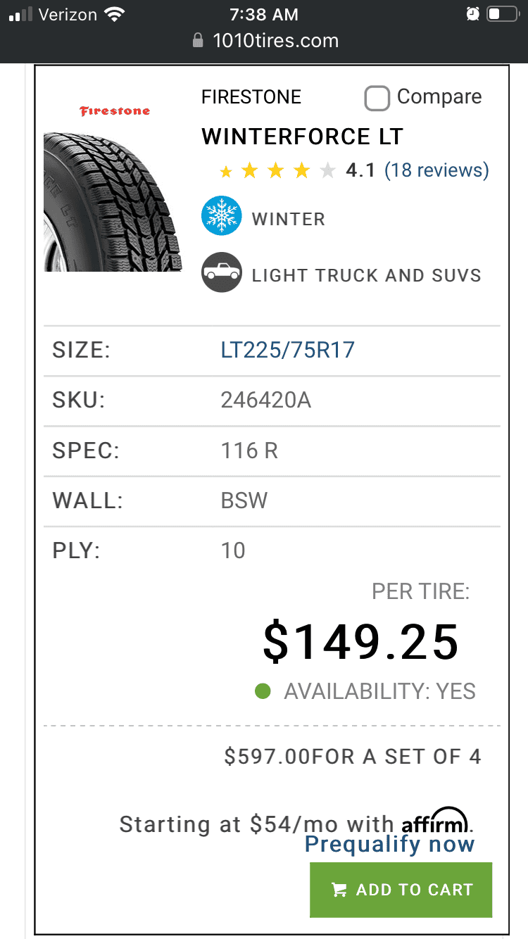 Ford Maverick 225/75/R17 anyone? FDE5D678-4006-460B-8EAA-A989F778B992