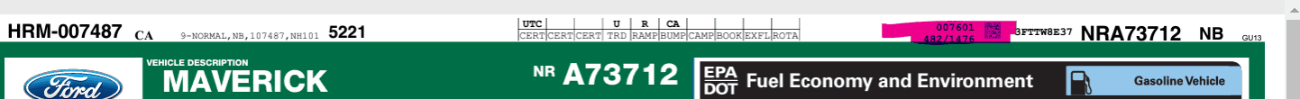 Ford Maverick Got a build date! Screenshot 2022-08-14 092841