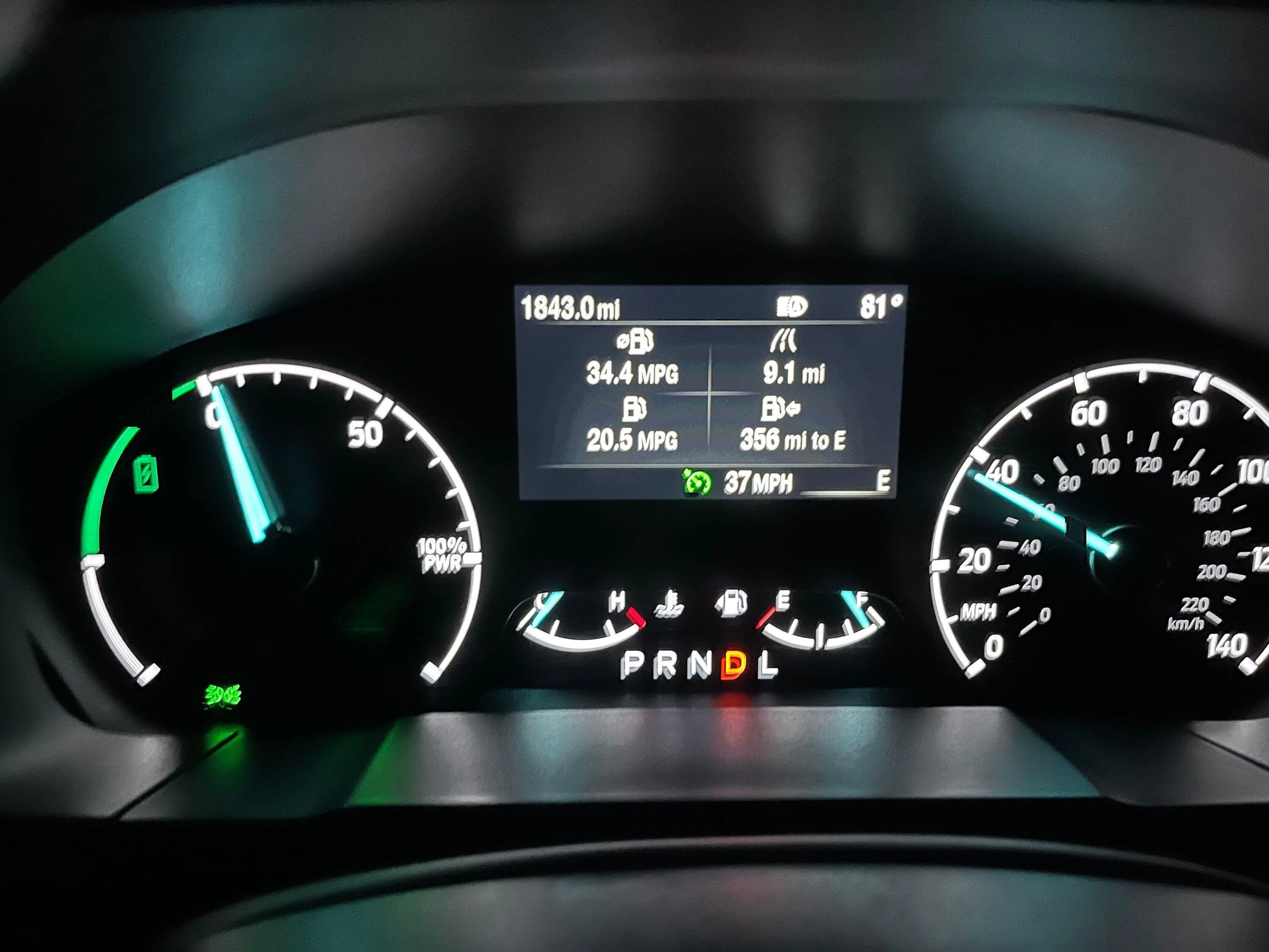 Ford Maverick Cruise control 7. cruise enabled