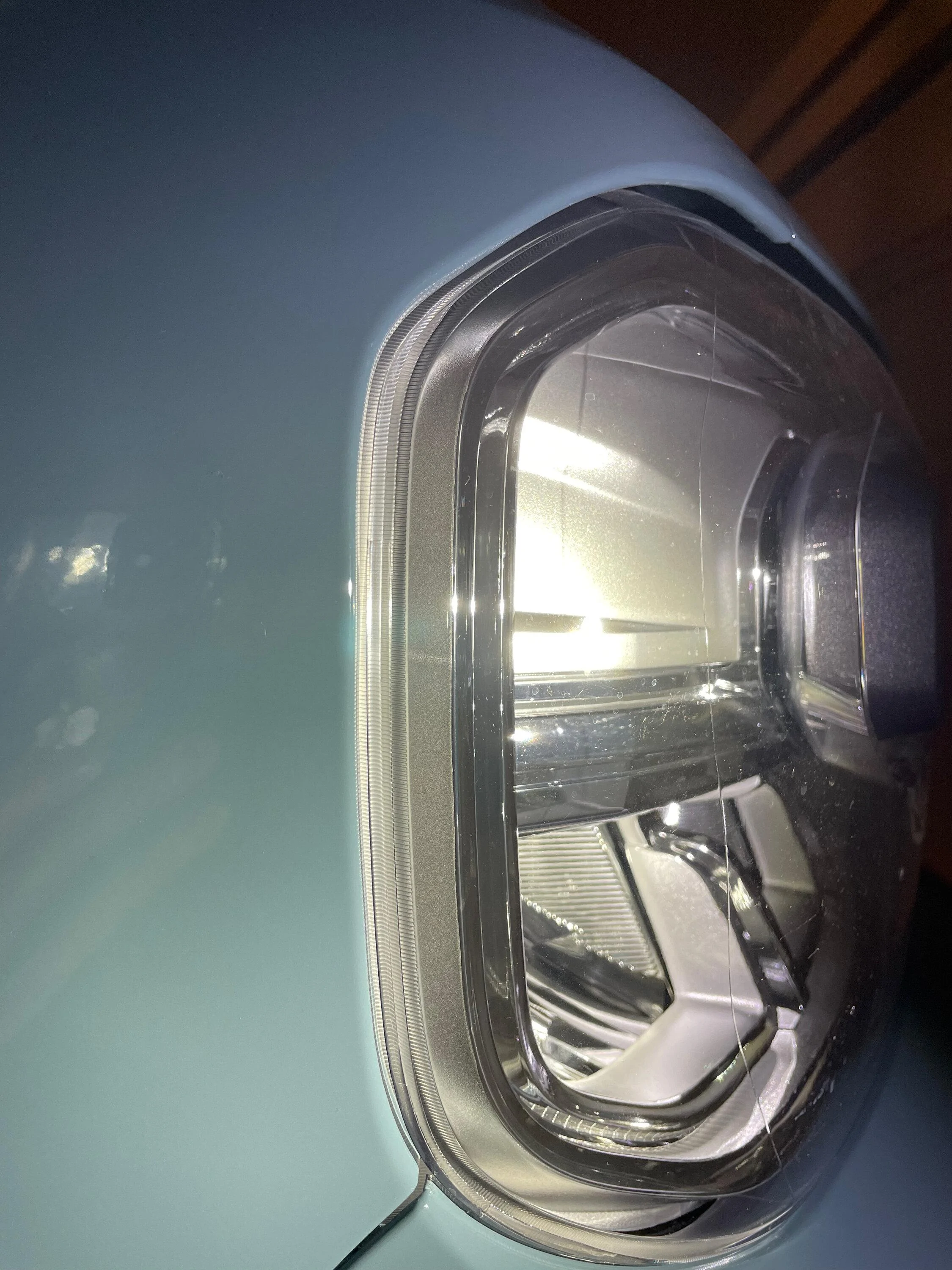 Ford Maverick Front Bumper Panel Gap passenger side fender headlight