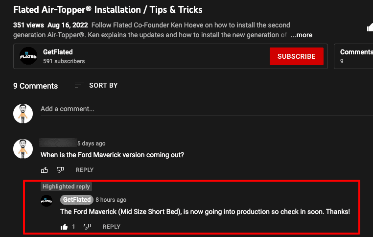 Ford Maverick Flated Inflatable Topper for Maverick 1661348438399