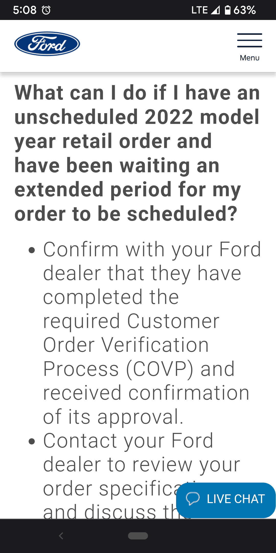 Ford Maverick Ford: Maverick orders are now scheduled in the order they are received Screenshot_20220824-170827