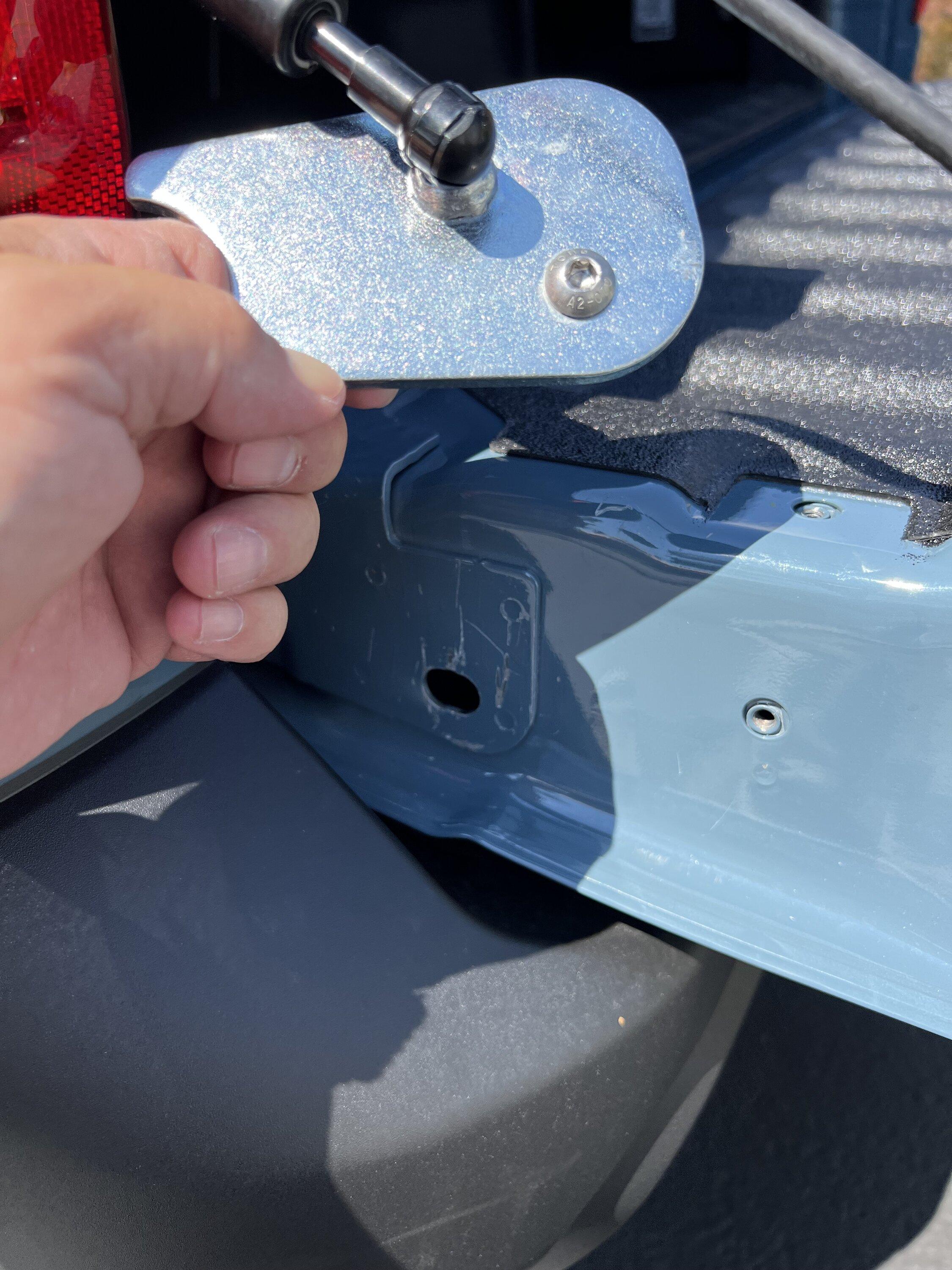 Ford Maverick Tailgate soft close fix IMG_1065