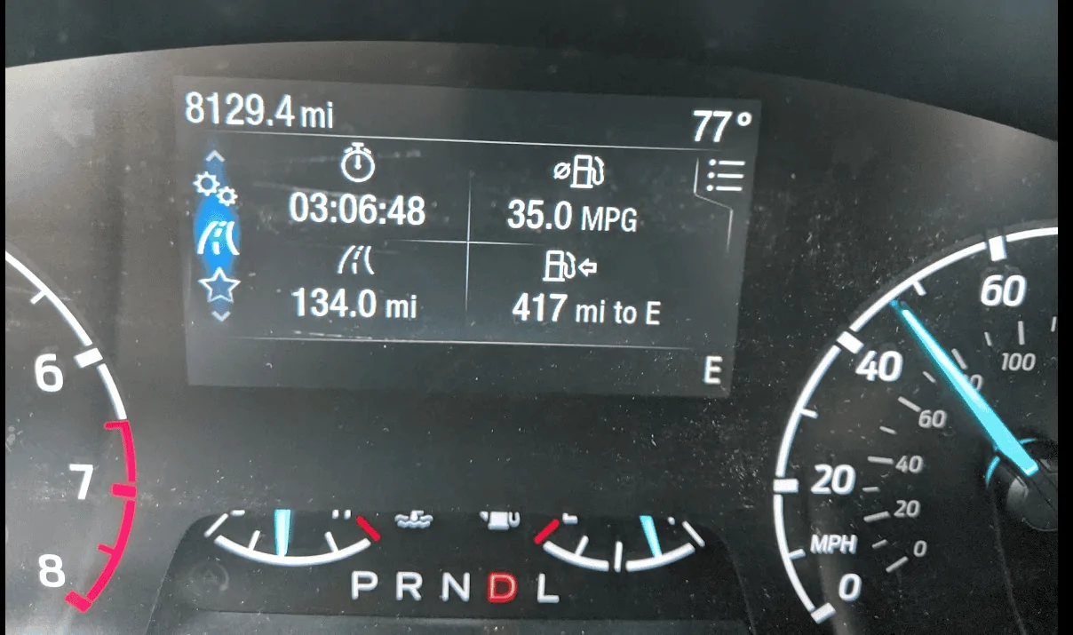 Ford Maverick 500 mile tank on an AWD 2.0EB with FX4 and 4K 1661517534480