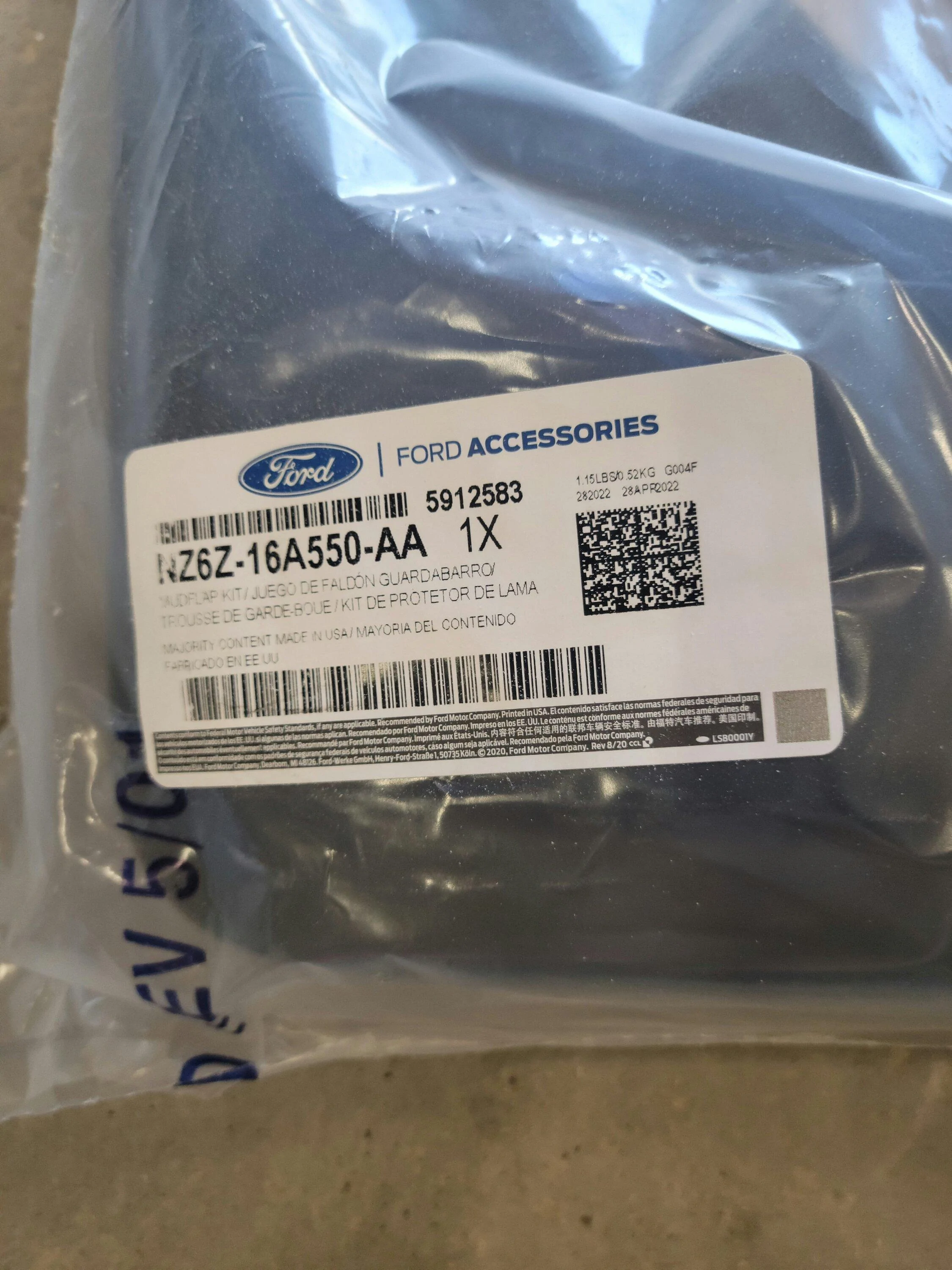 Ford Maverick OEM splash guards 20220826_111714