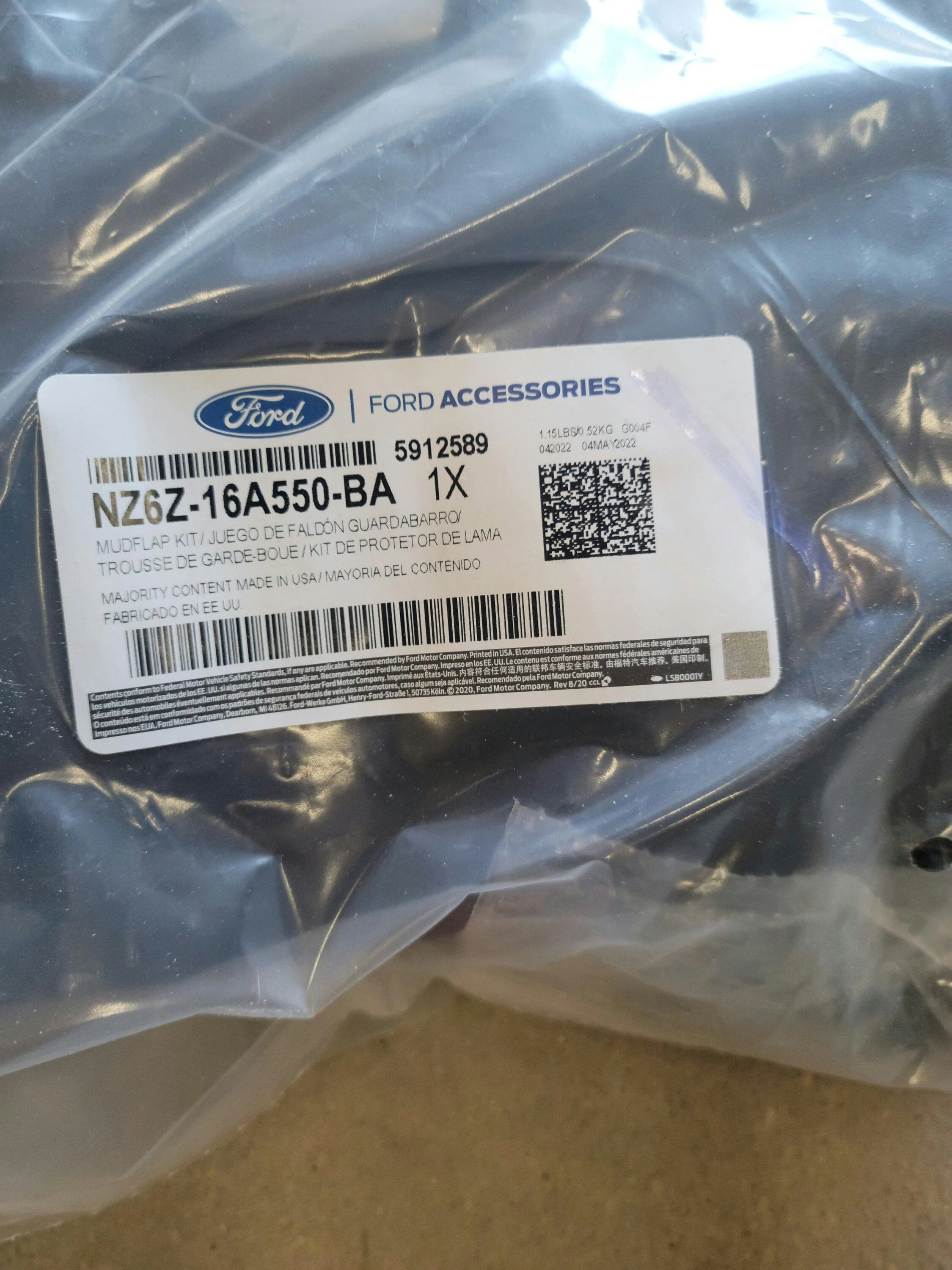 Ford Maverick OEM splash guards 20220826_111717