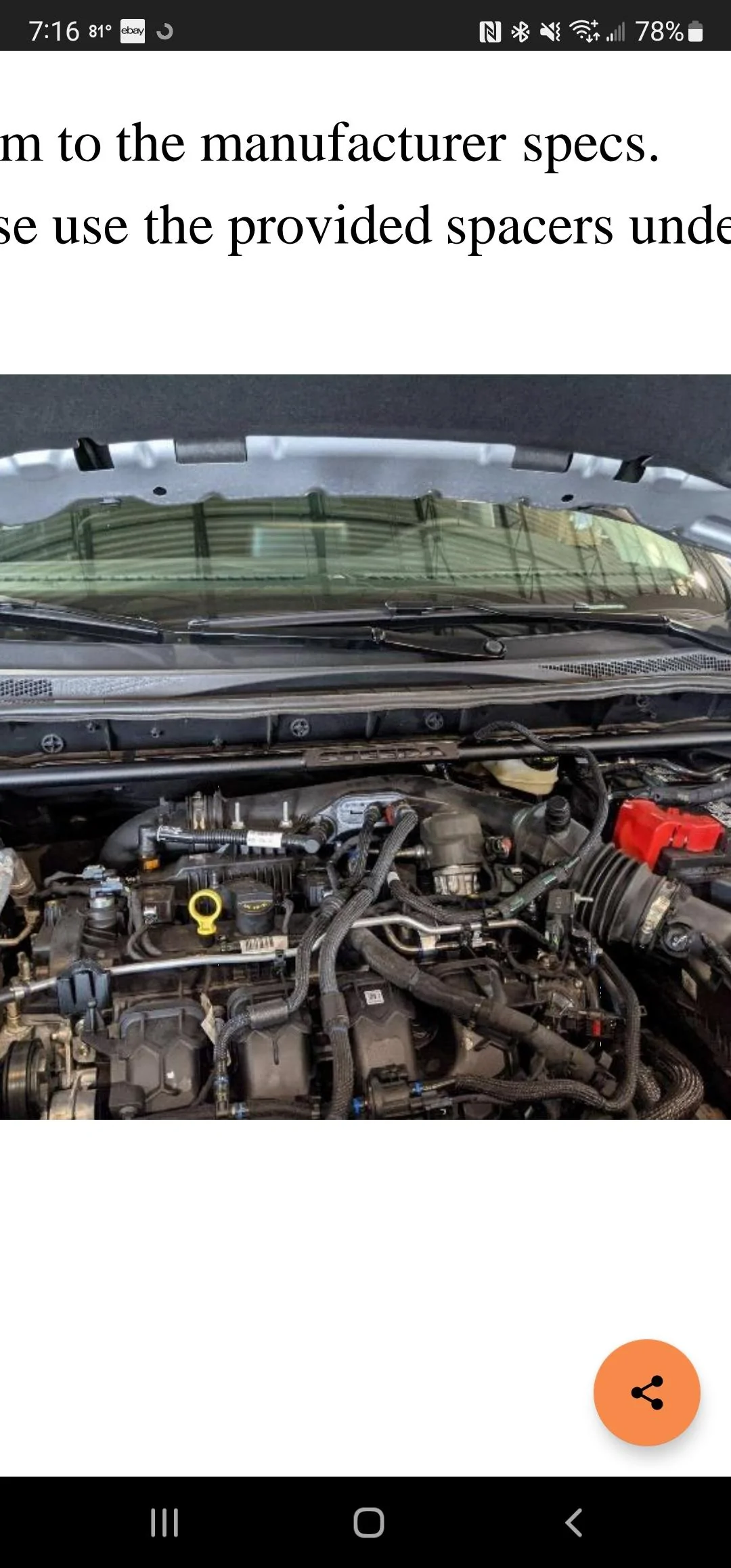 Ford Maverick Steeda Strut Brace Question Screenshot_20220826-191609_Offic