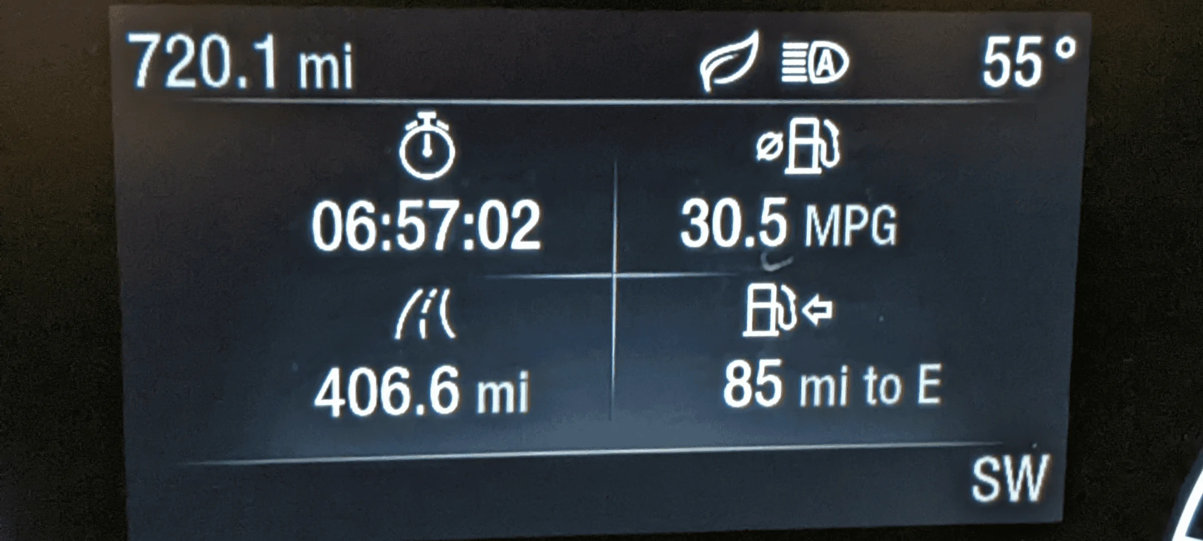 Ford Maverick 500 mile tank on an AWD 2.0EB with FX4 and 4K Screenshot_20220826-202703