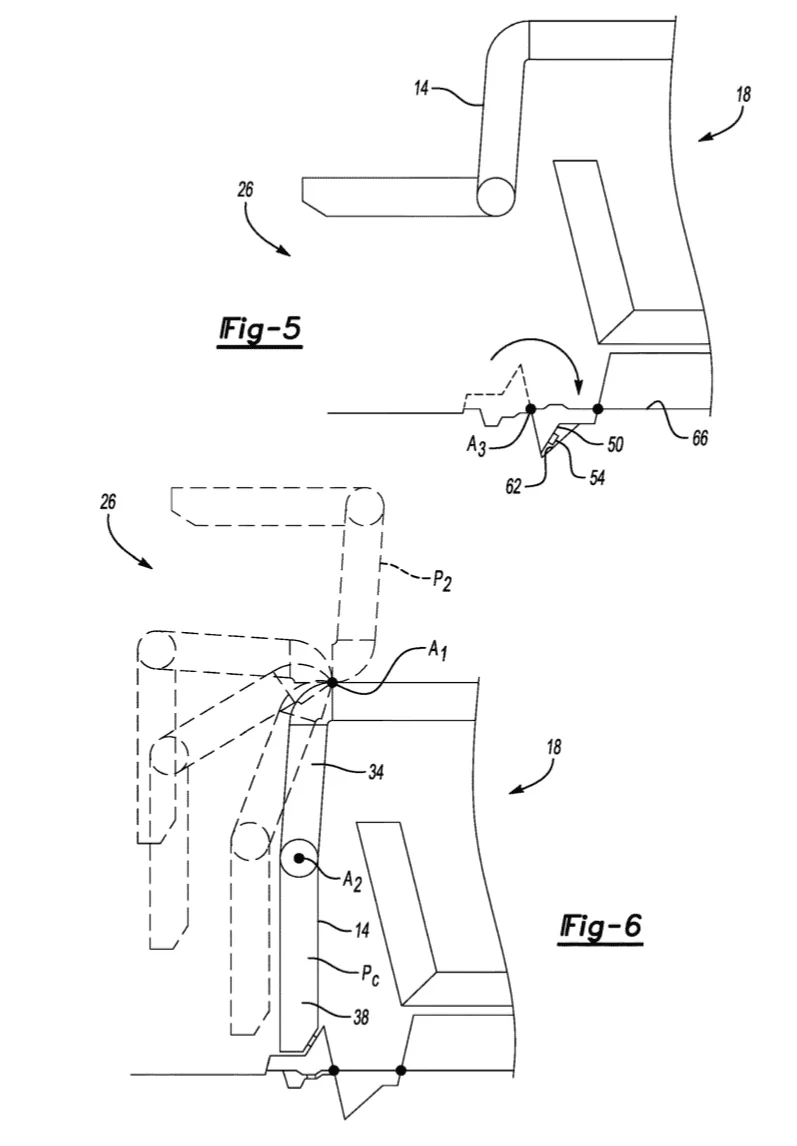 Ford Maverick Ford pivoting liftgate patent Ford-Patent-Pivotable-Sill-Assembly-003