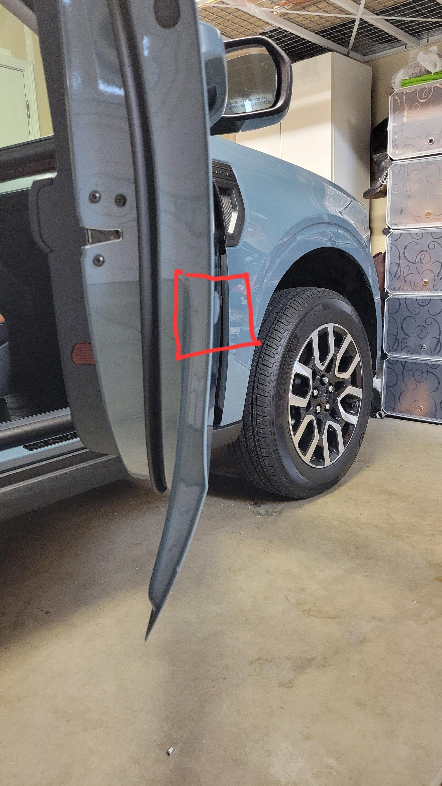 Ford Maverick Color matching side body molding 20220830_205716