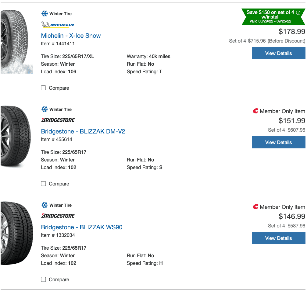 Ford Maverick Snow Tire recommendation ? 1662210029139