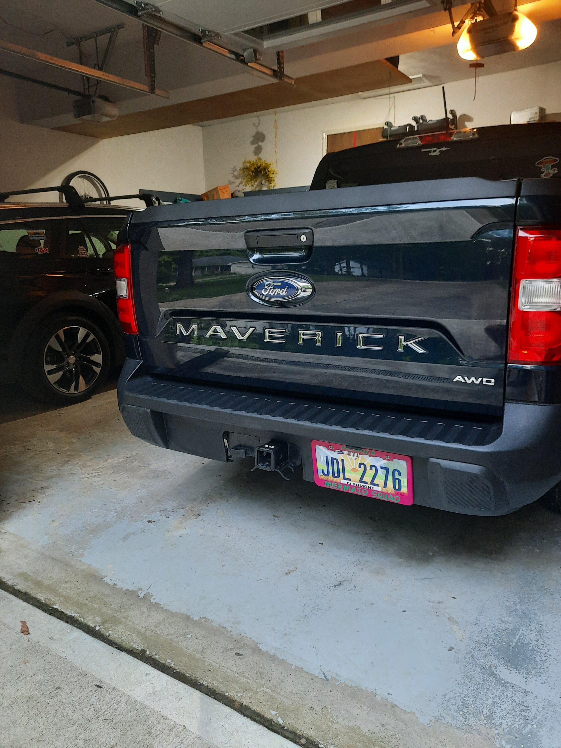Ford Maverick Tailgate lettering on ALTO BLUE 20220806_201337