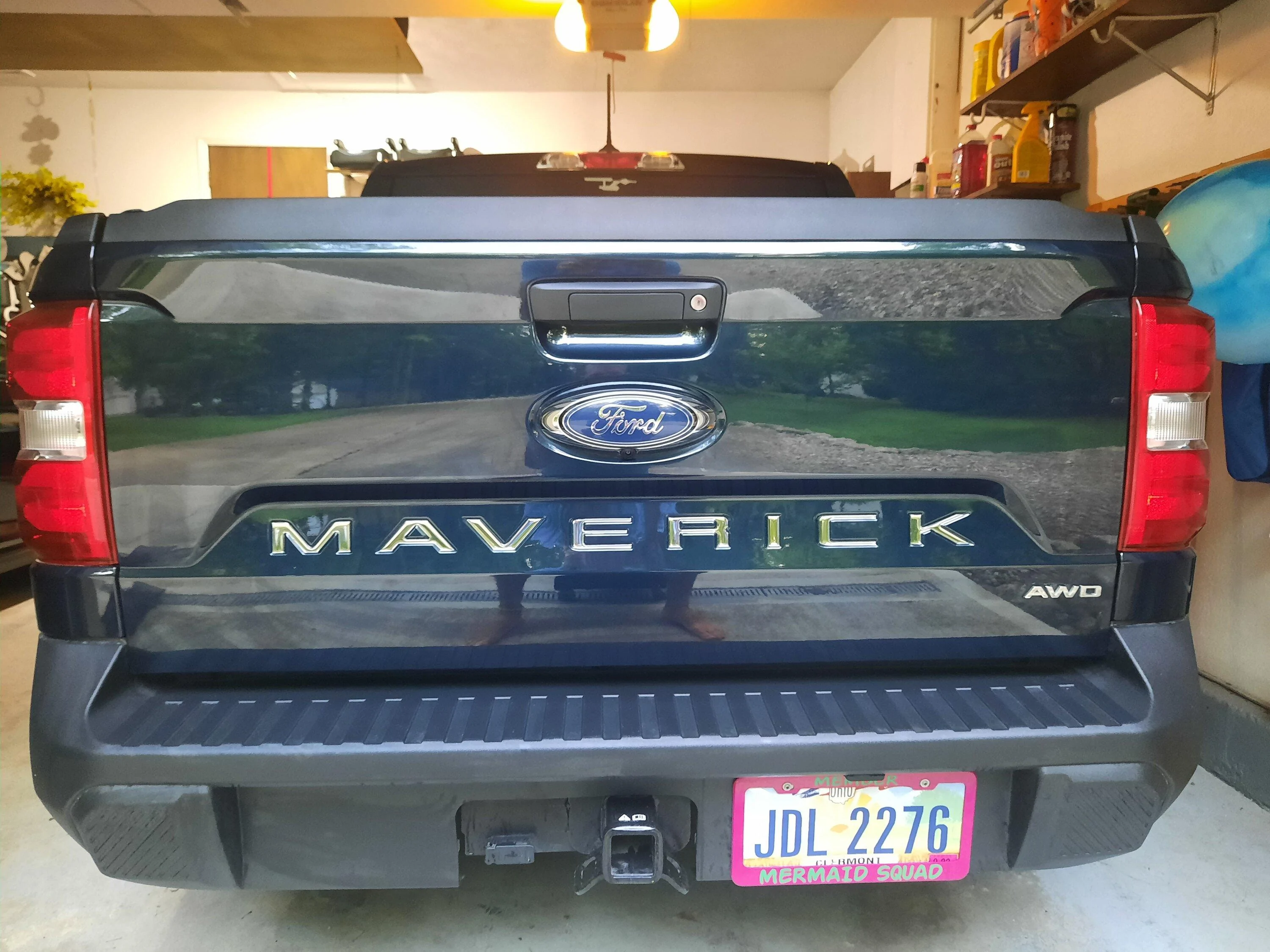 Ford Maverick Tailgate lettering on ALTO BLUE 20220806_201400