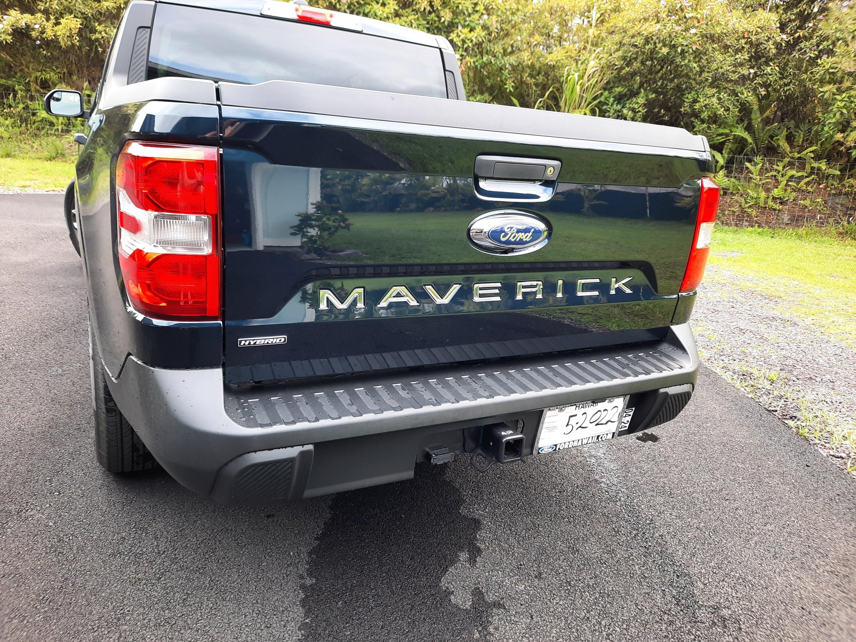 Ford Maverick Tailgate lettering on ALTO BLUE 20220429_160359