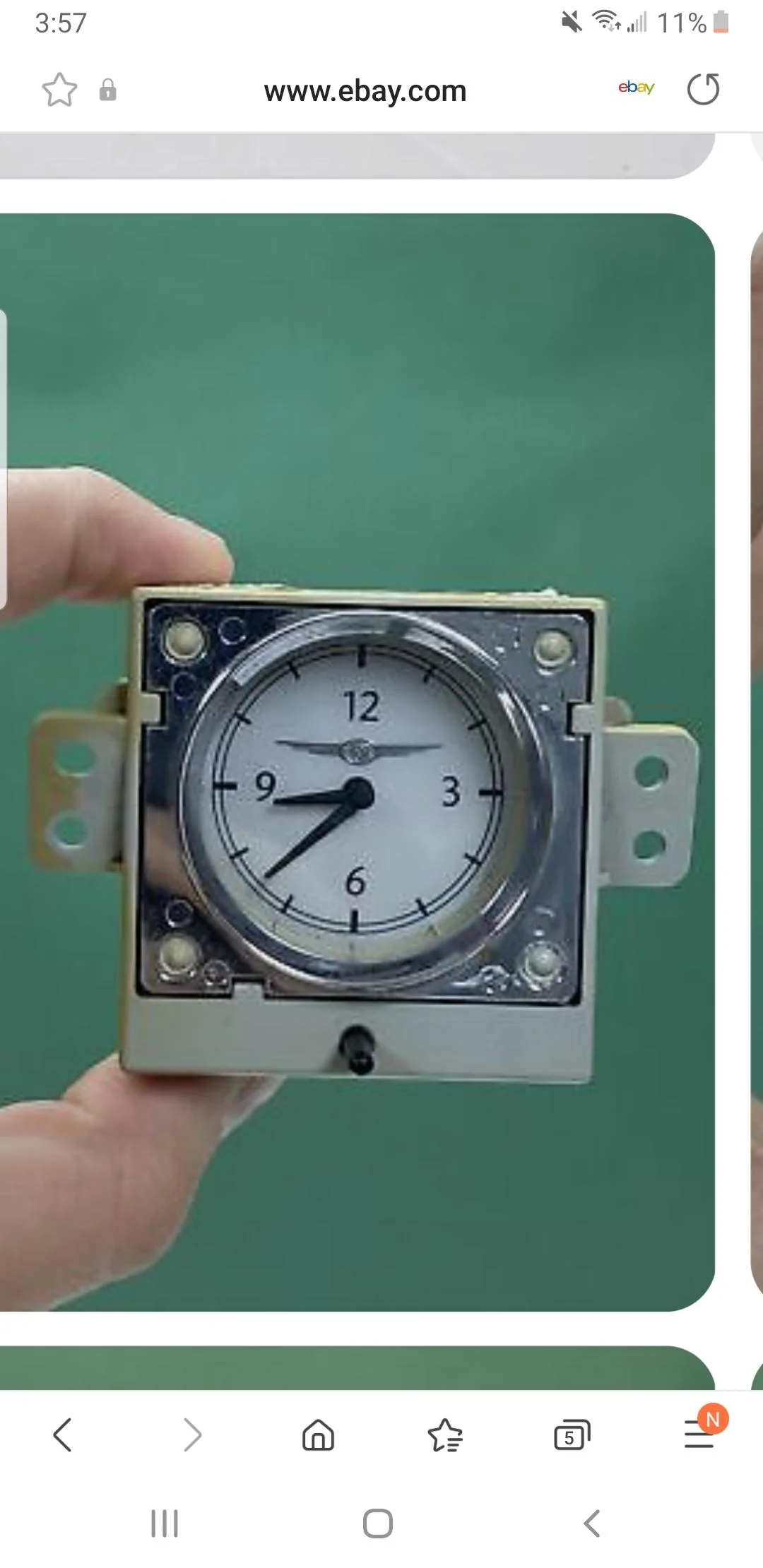 Ford Maverick Cubby hole clock. Screenshot_20220903-155750_Samsung Internet
