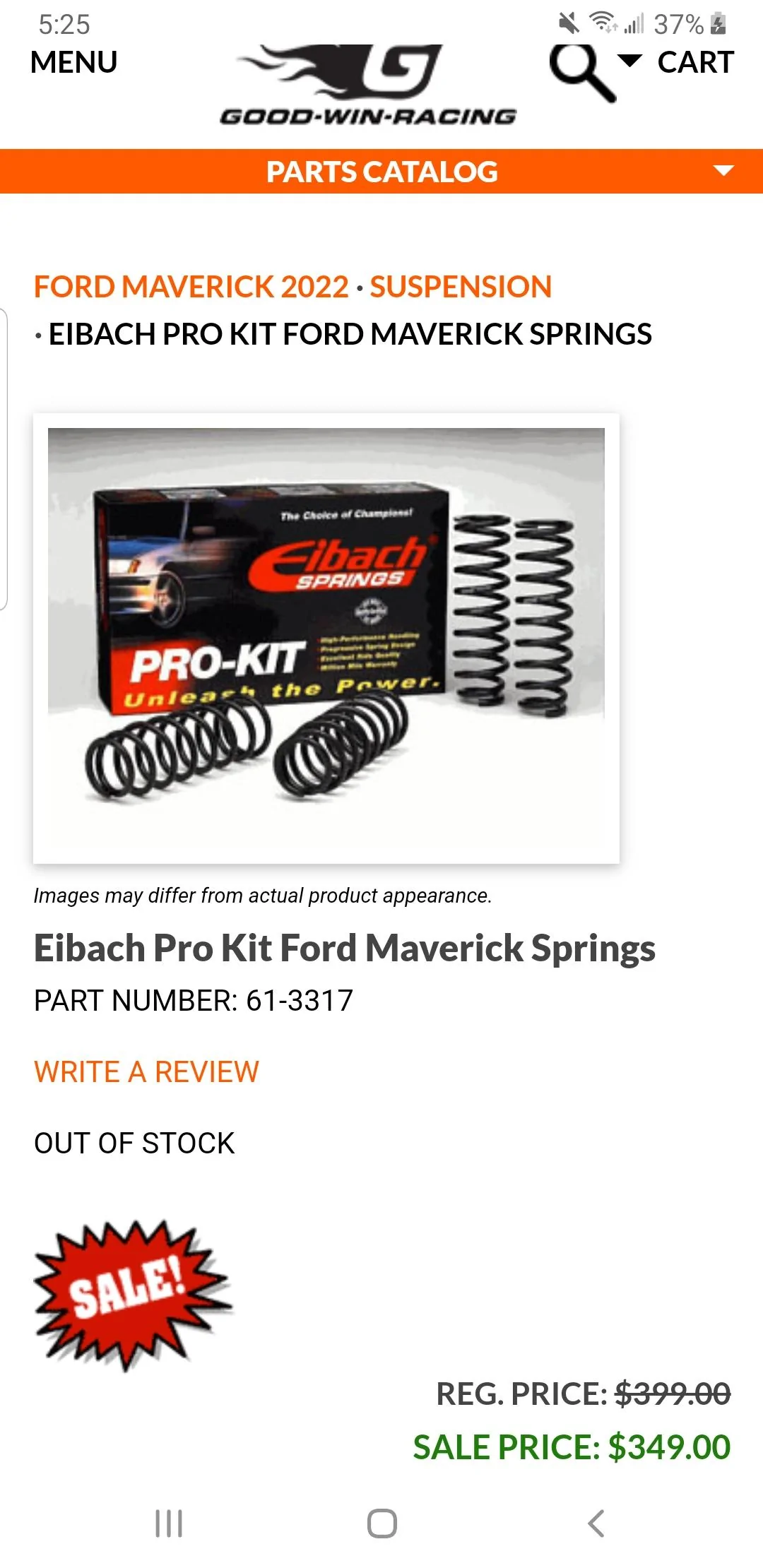 Ford Maverick H&R Lowering Springs Installed From Escape w/ Part Number & New Pics Screenshot_20220903-172554_Samsung Internet