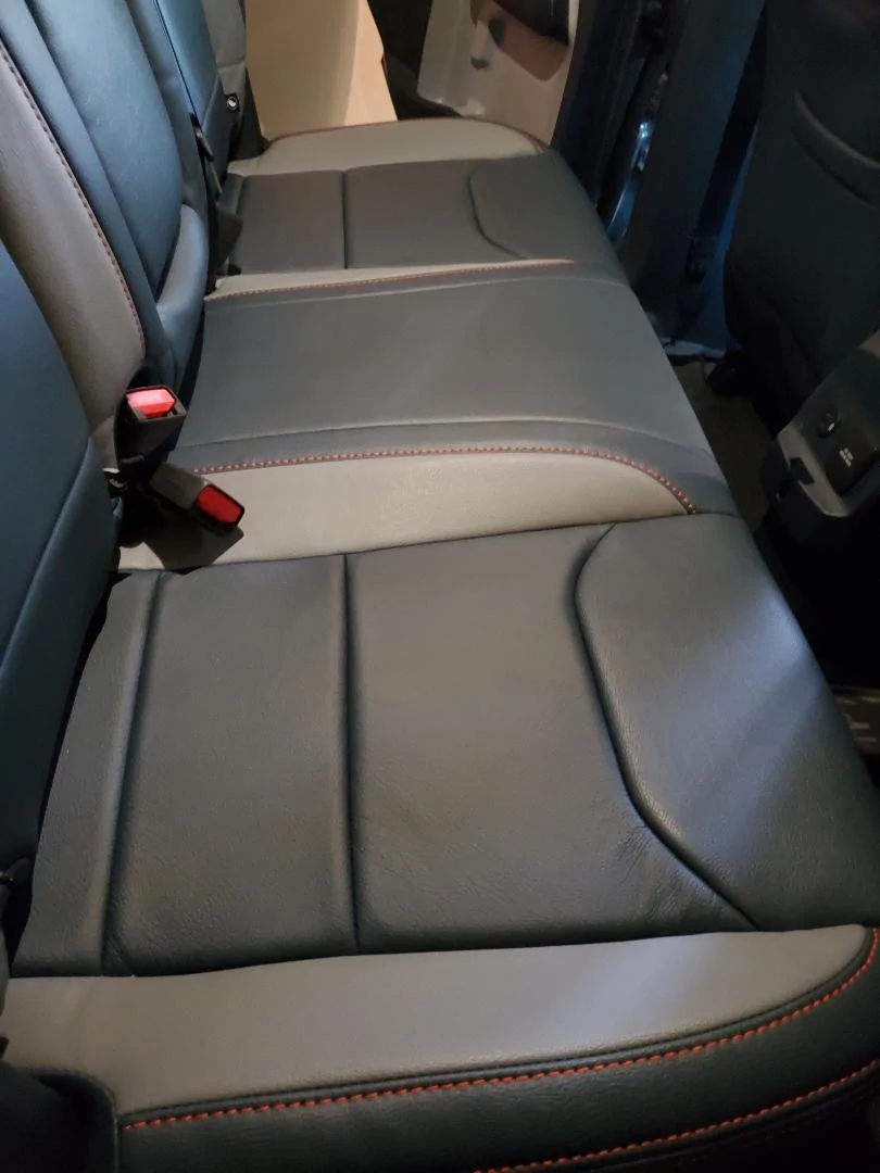 Ford Maverick Katzkin Leather Match to XLT Interior: Blue Leather | Lunar Gray Accent | Tangerine Contrast Stitch Pic 6