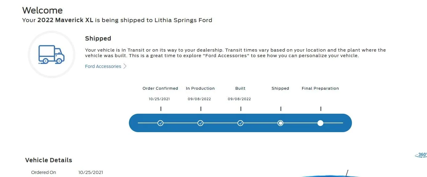 Ford Maverick October Hybrid Orders United shipped