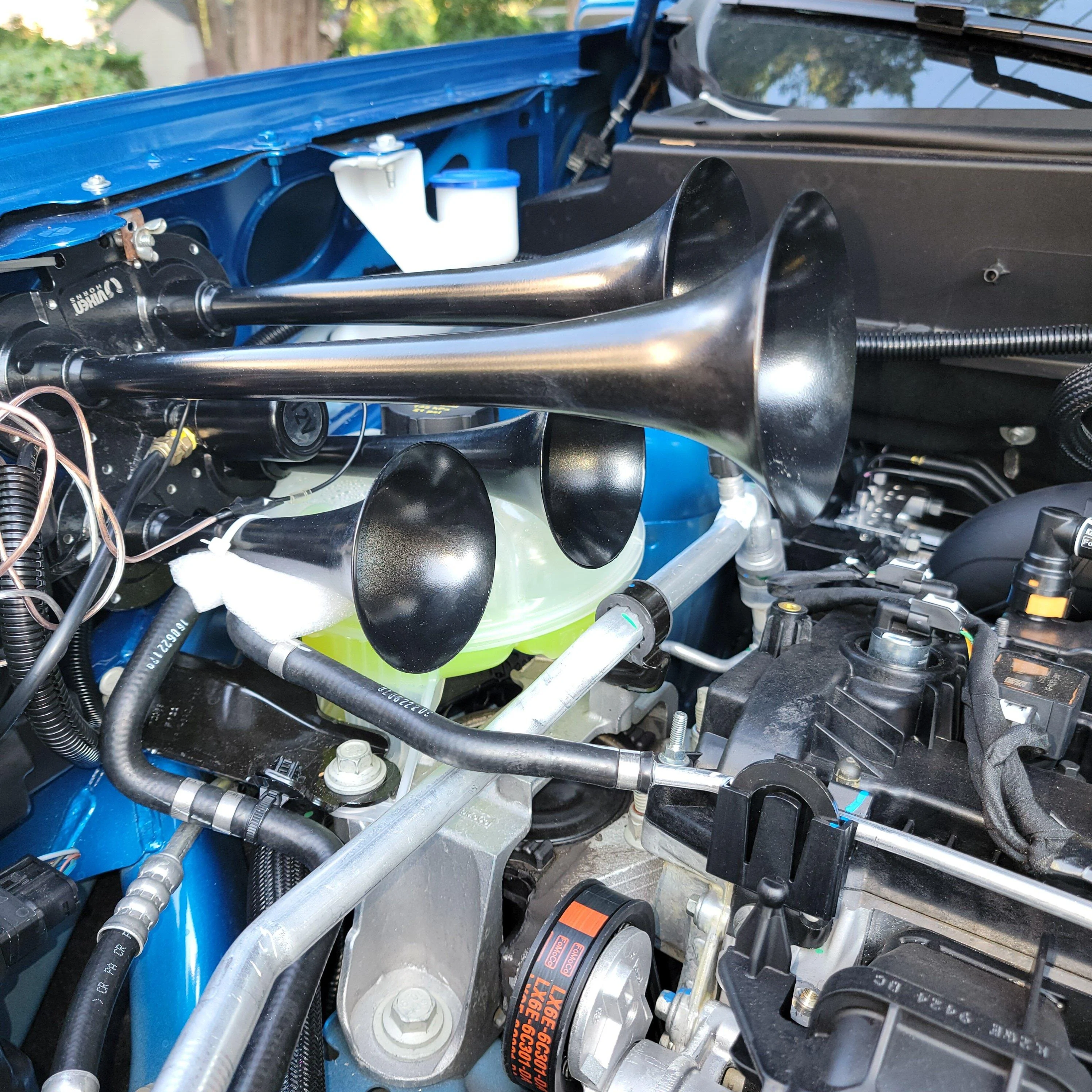 Ford Maverick Train horn installed on Maverick, utilizing FITS location 20220910_171119