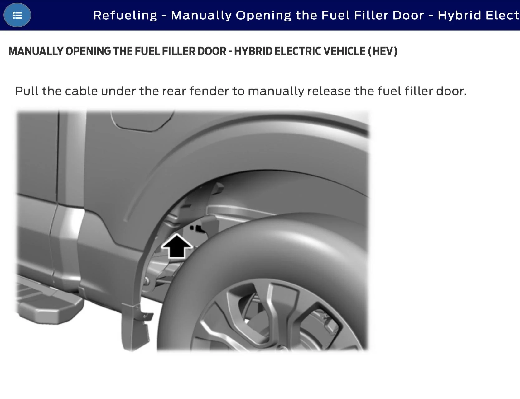 Ford Maverick I discovered a pull tab in fender well. 06AE974F-2922-4DD3-A1F7-00DE8F82B664