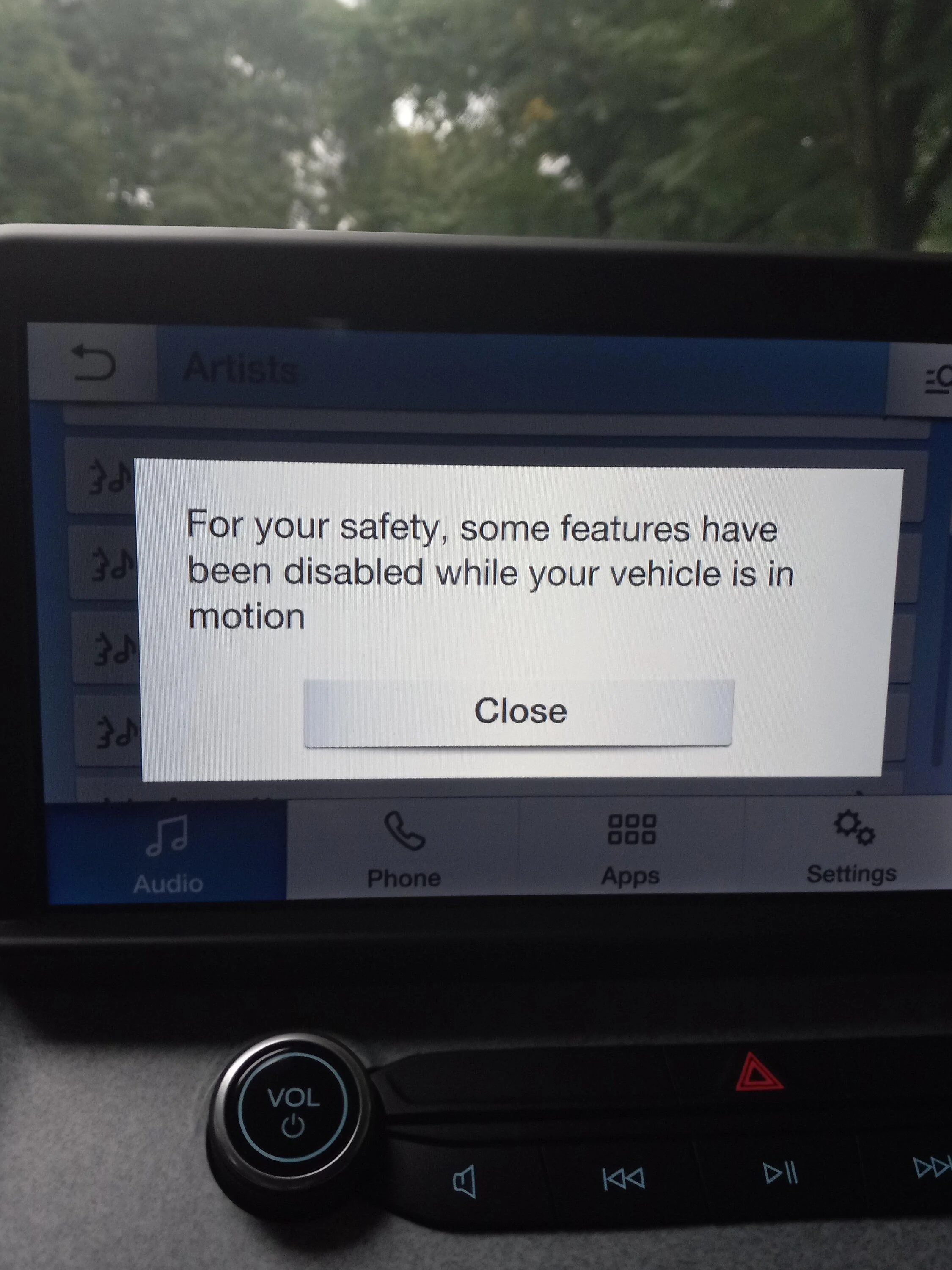Ford Maverick Remove disable screen on music display? musicdisabl