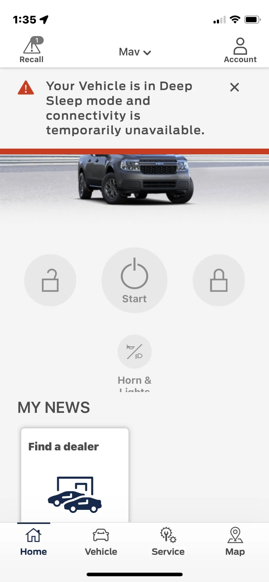 Ford Maverick [UPDATE 3/22/22] Dead Hybrid Maverick at 1 month old after getting "Deep Sleep Mode" messages. [Possibly fixed by software update.] IMG_5661