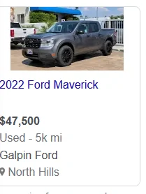 Ford Maverick The Ridiculous Maverick Markup Thread ($47,500 for an XL!) 1663011673656