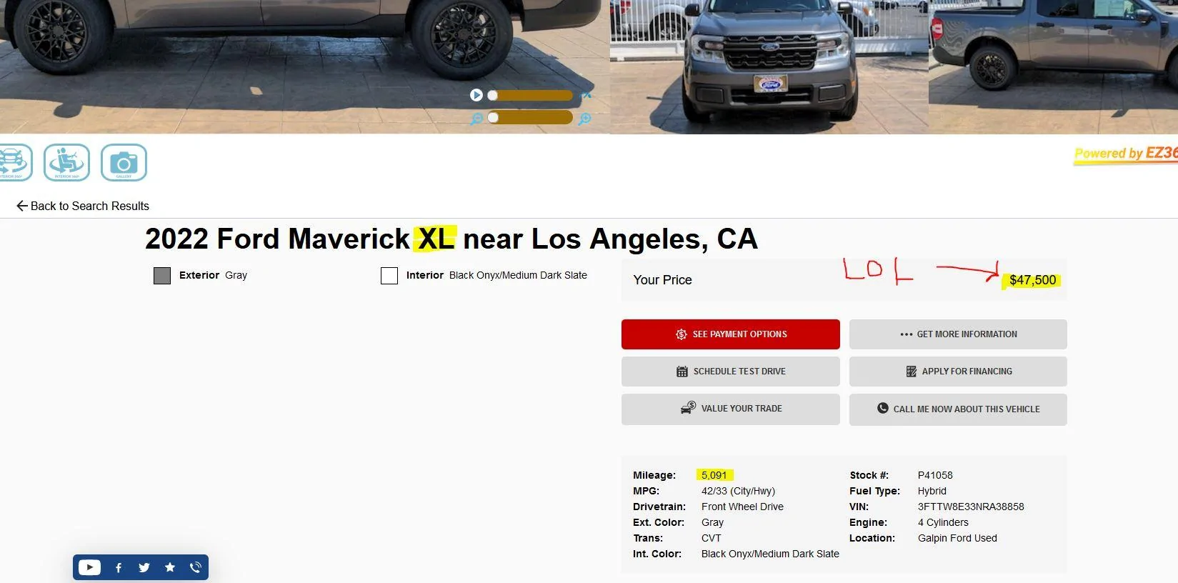 Ford Maverick The Ridiculous Maverick Markup Thread ($47,500 for an XL!) Capture12