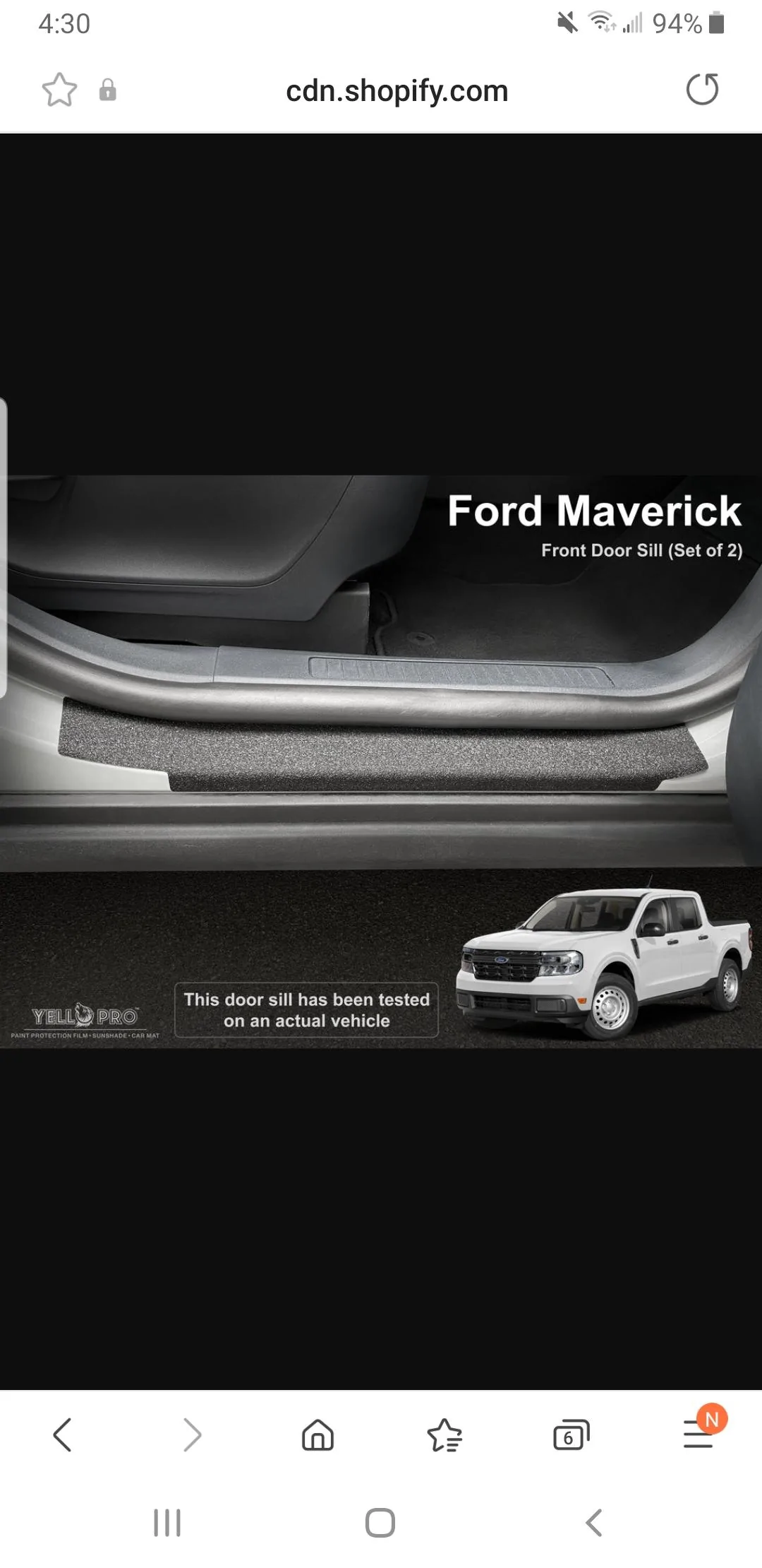 Ford Maverick Door Sill Protection Screenshot_20220913-043032_Samsung Internet