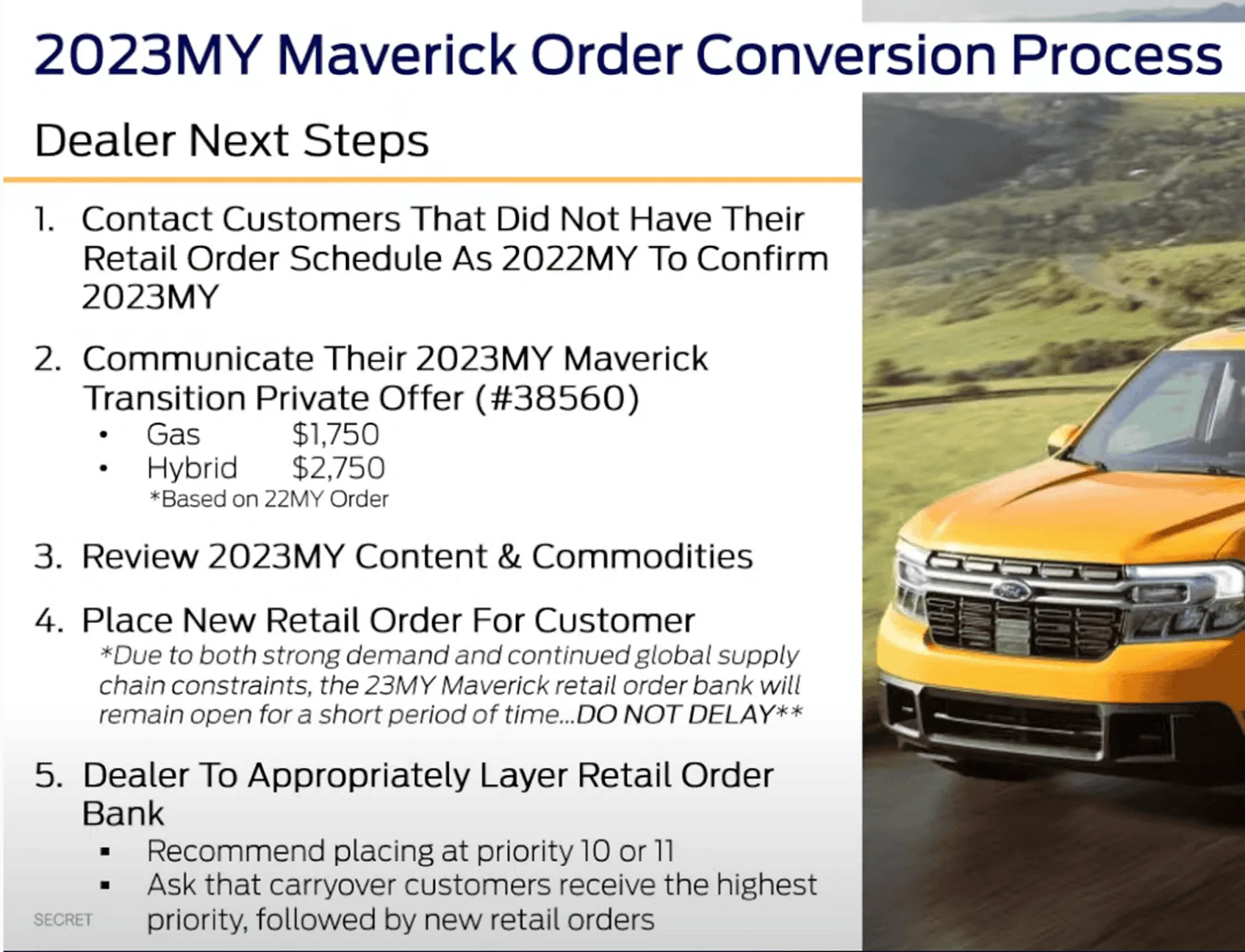 Ford Maverick Finally! OFFICIAL 2023 Ford Maverick Ordering Information & FAQ 1663178090194