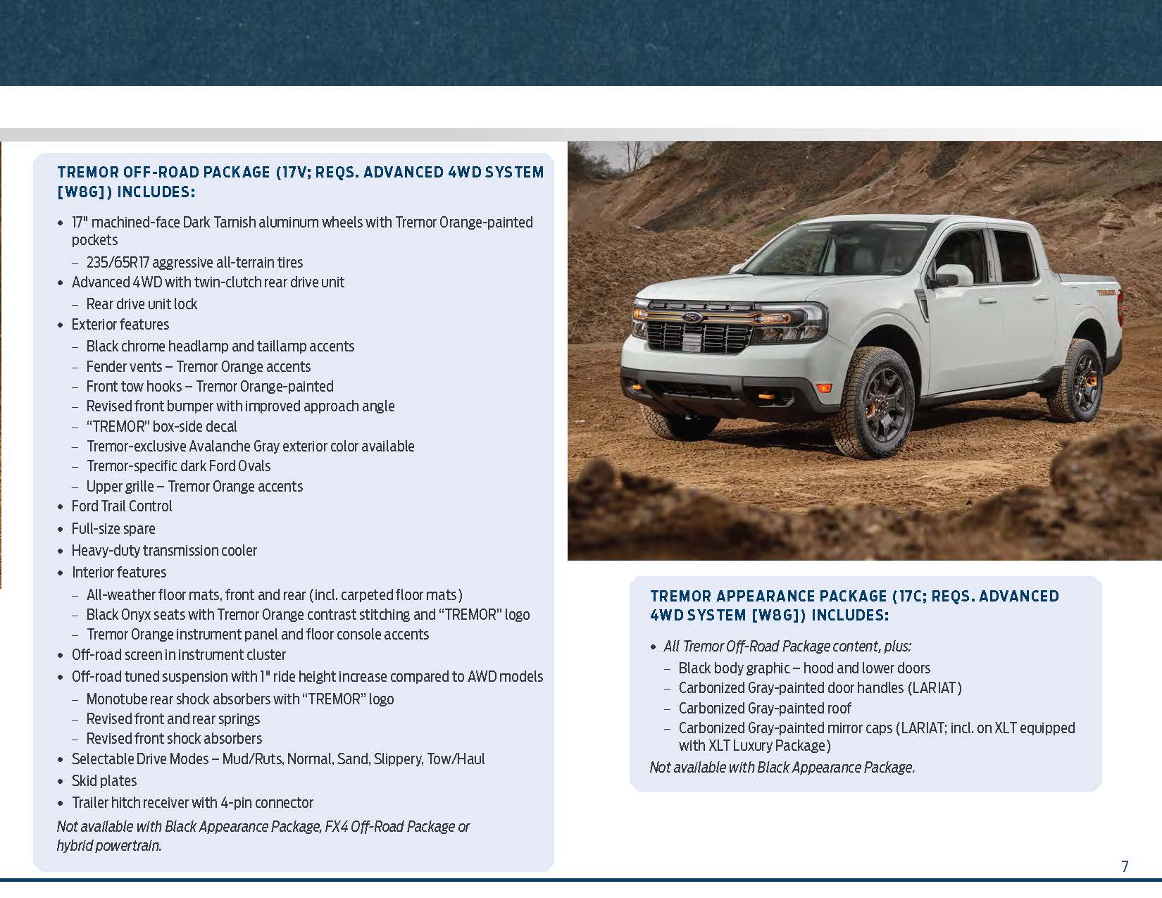 Ford Maverick 📦 2023 Maverick Packaging Guide (w/ Black Appearance Package BAP Contents) 2023MaverickPG07