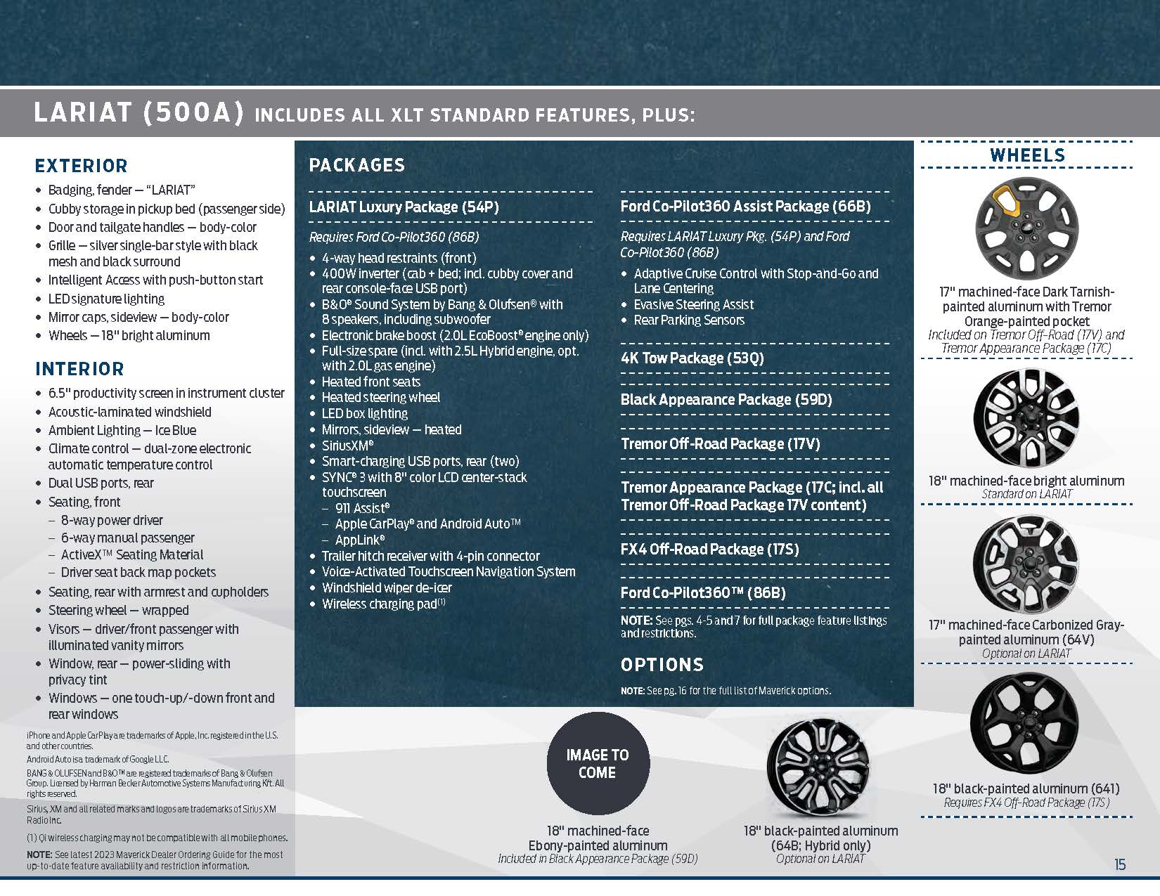 Ford Maverick 📦 2023 Maverick Packaging Guide (w/ Black Appearance Package BAP Contents) 2023MaverickPG15