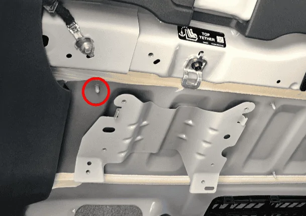 Ford Maverick What size is this bolt behind the back seat 12212