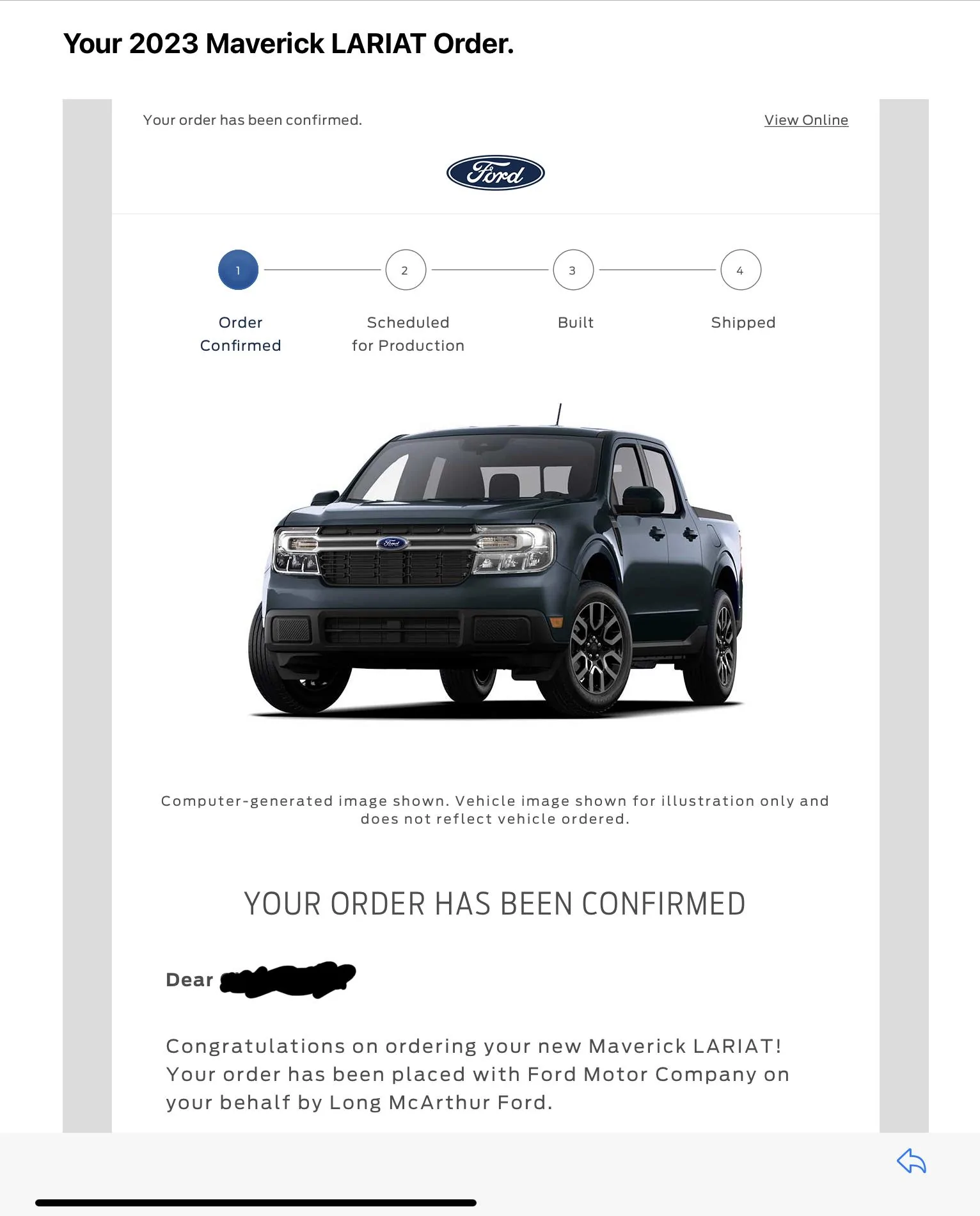 Ford Maverick Long McArthur 2023 Orders Unite! D1442F25-58C8-42EE-A712-A9118F1819C3