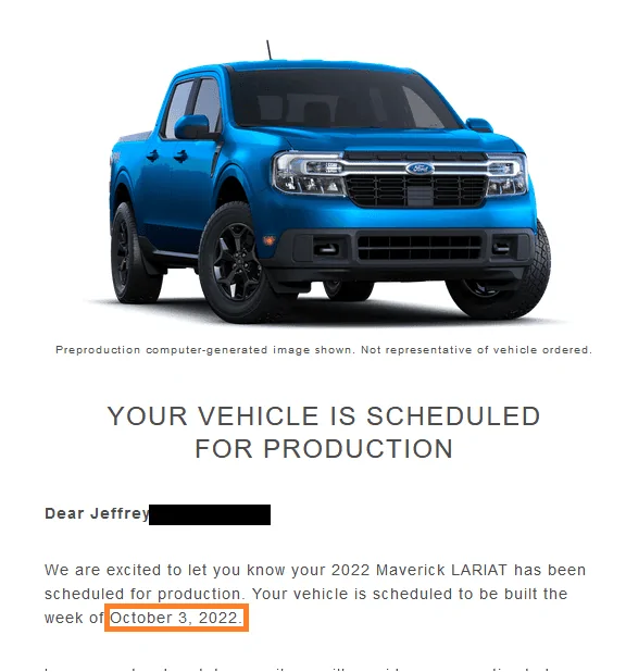 Ford Maverick ⏰ No Maverick Scheduling This Week (9/12). 2023MY Scheduling Starts 9/29/22 Oct 3rd
