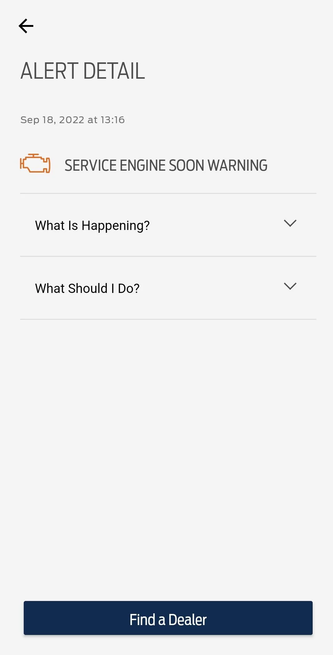 Ford Maverick Check engine light Screenshot_20220918-132205_FordPass
