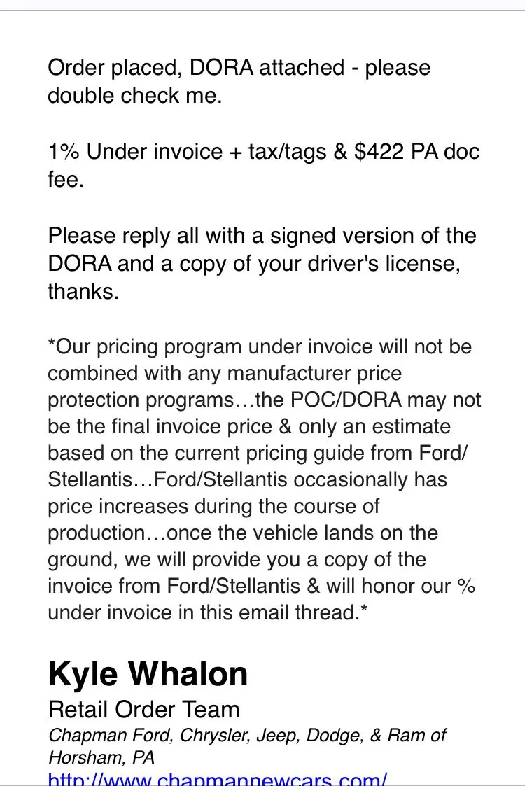 Ford Maverick 2022 Chapman Northeast (Philadelphia) Orders E9BA7484-5541-4BFF-AD49-C20DE52A8B57
