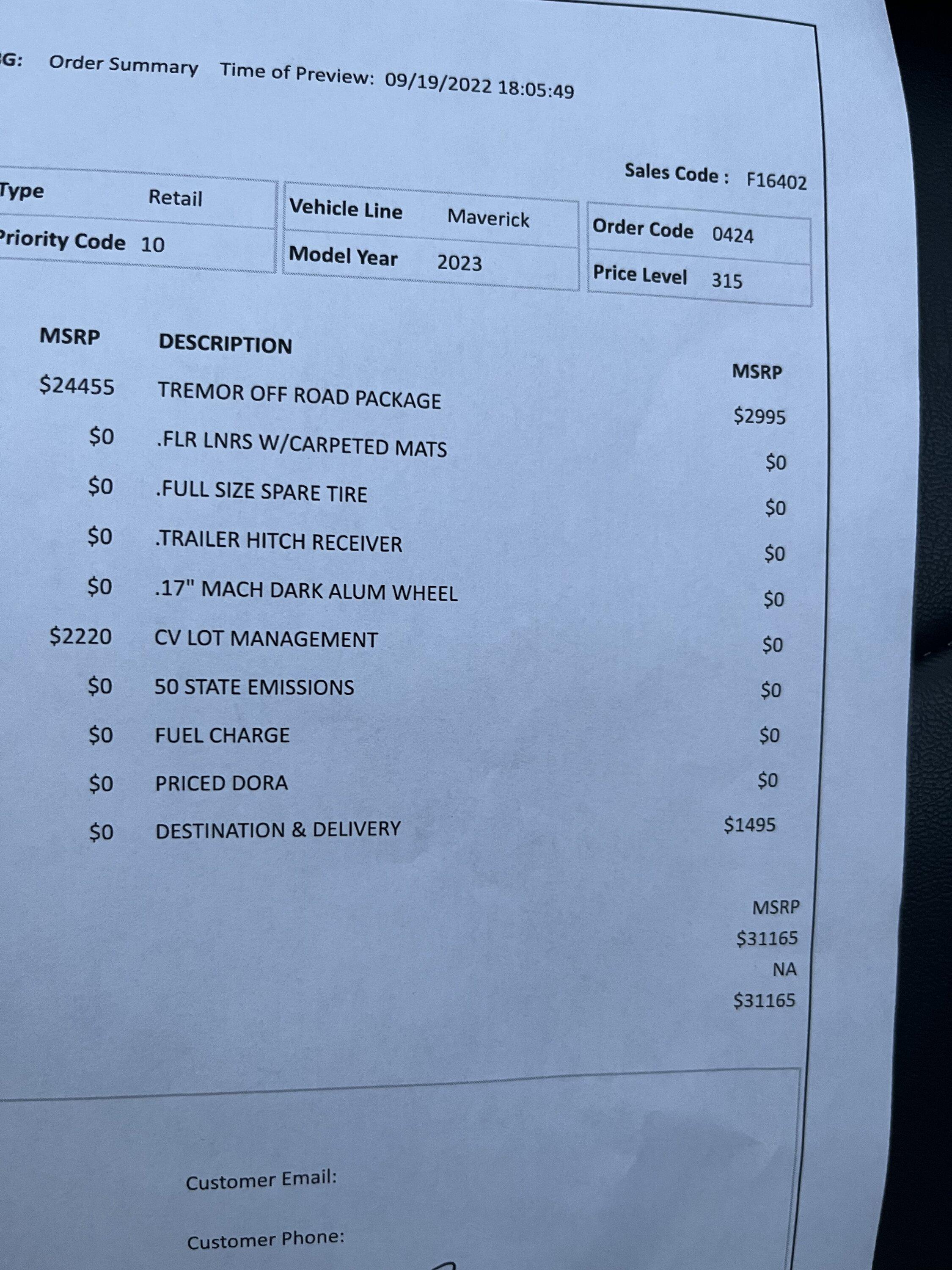 Ford Maverick Submitted Tremor Maverick Orders - post yours here! EBE180D0-AEB8-4347-B8FA-169C1AF26DE0