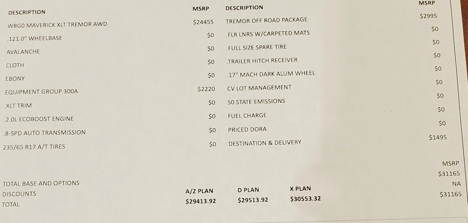 Ford Maverick Submitted Tremor Maverick Orders - post yours here! 20220919_194255