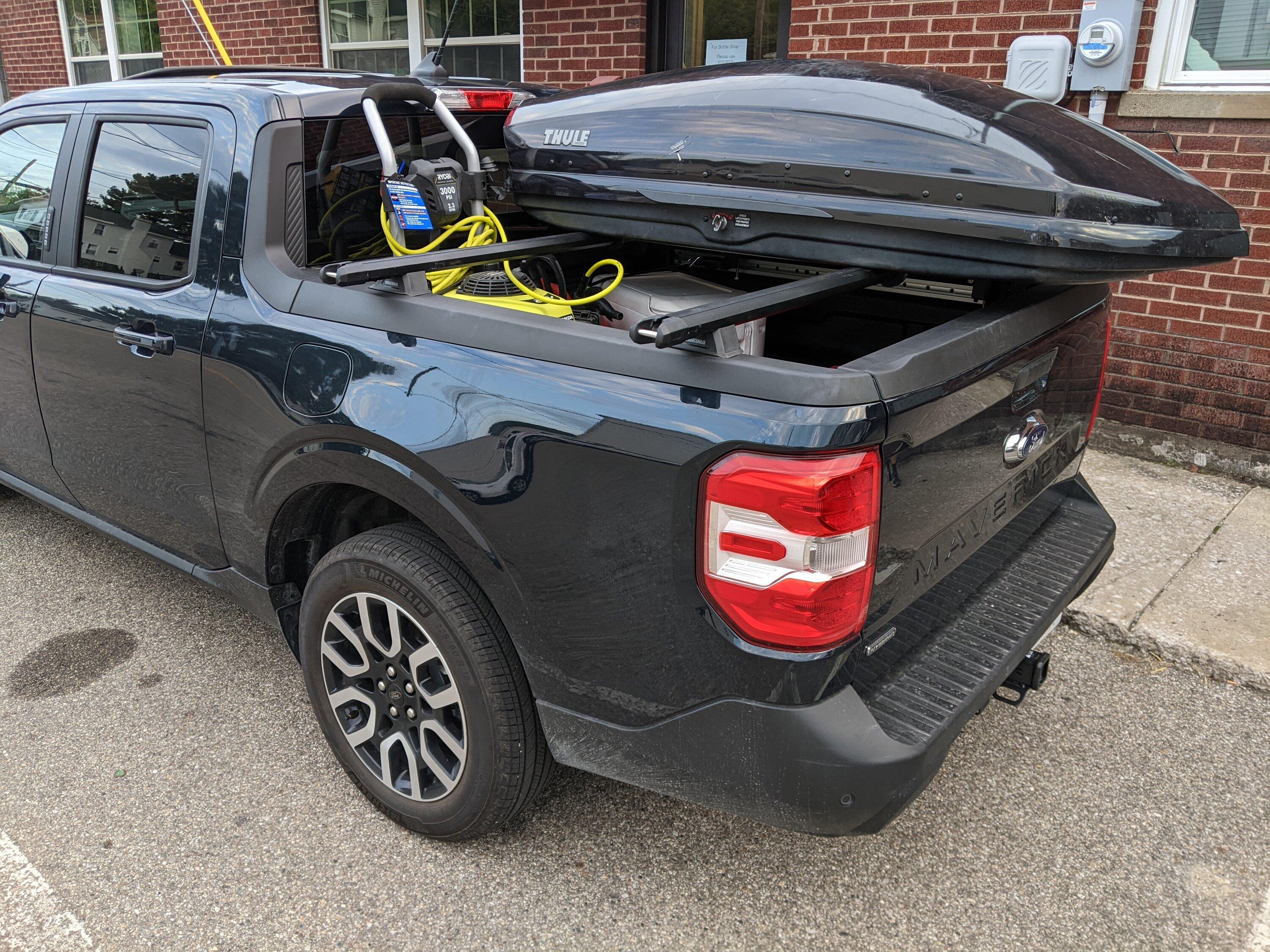 Ford Maverick Does Yakima Bedrock HD require track adapters if Mav has aluminum bed tracks? 2022-09-17 18.11.24