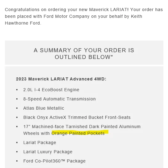 Ford Maverick Unable to order Tremor option? 1663680815853