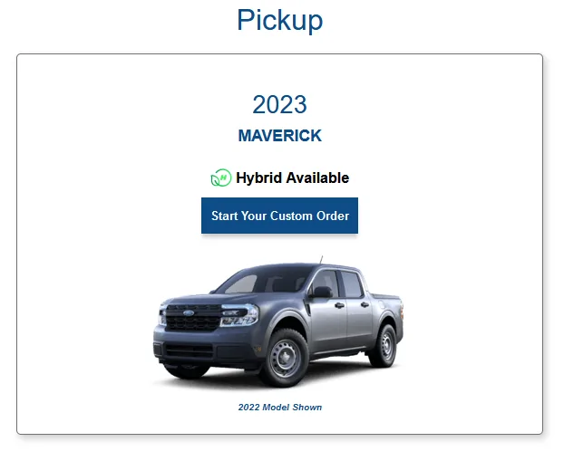 Ford Maverick Build a Maverick Option email from Dealer Screenshot_10