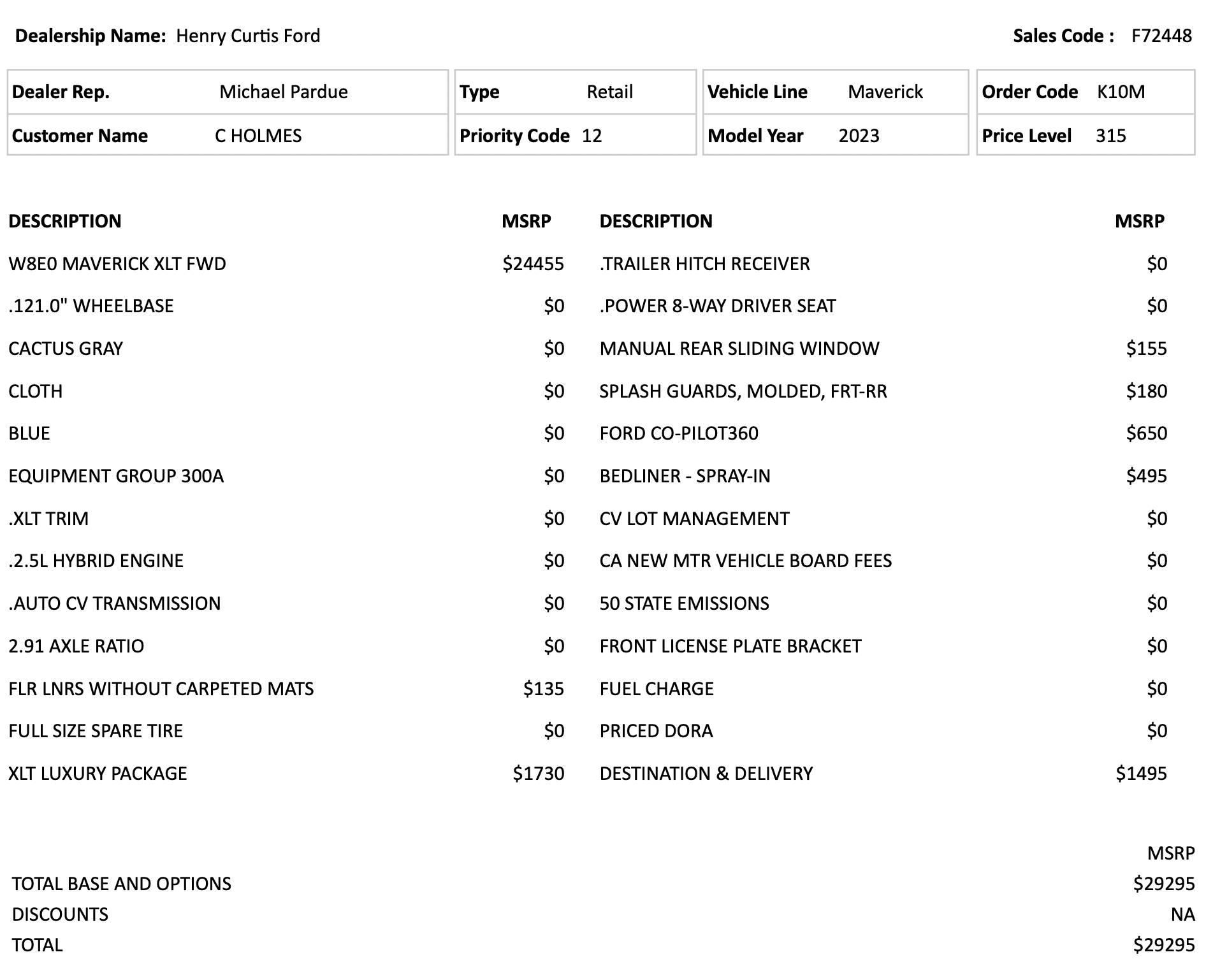 Ford Maverick Which 2023 Maverick trim did you order? Screen Shot 2022-09-20 at 15.46.36