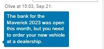 Ford Maverick Canada order banks and private offers? Screenshot 2022-09-21 150427
