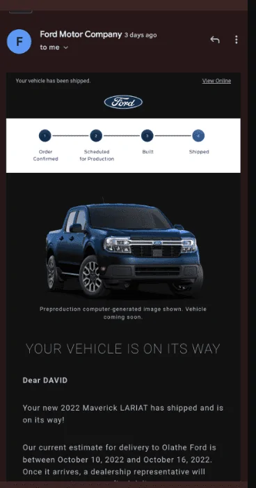 Ford Maverick October Hybrid Orders United 1663862434209