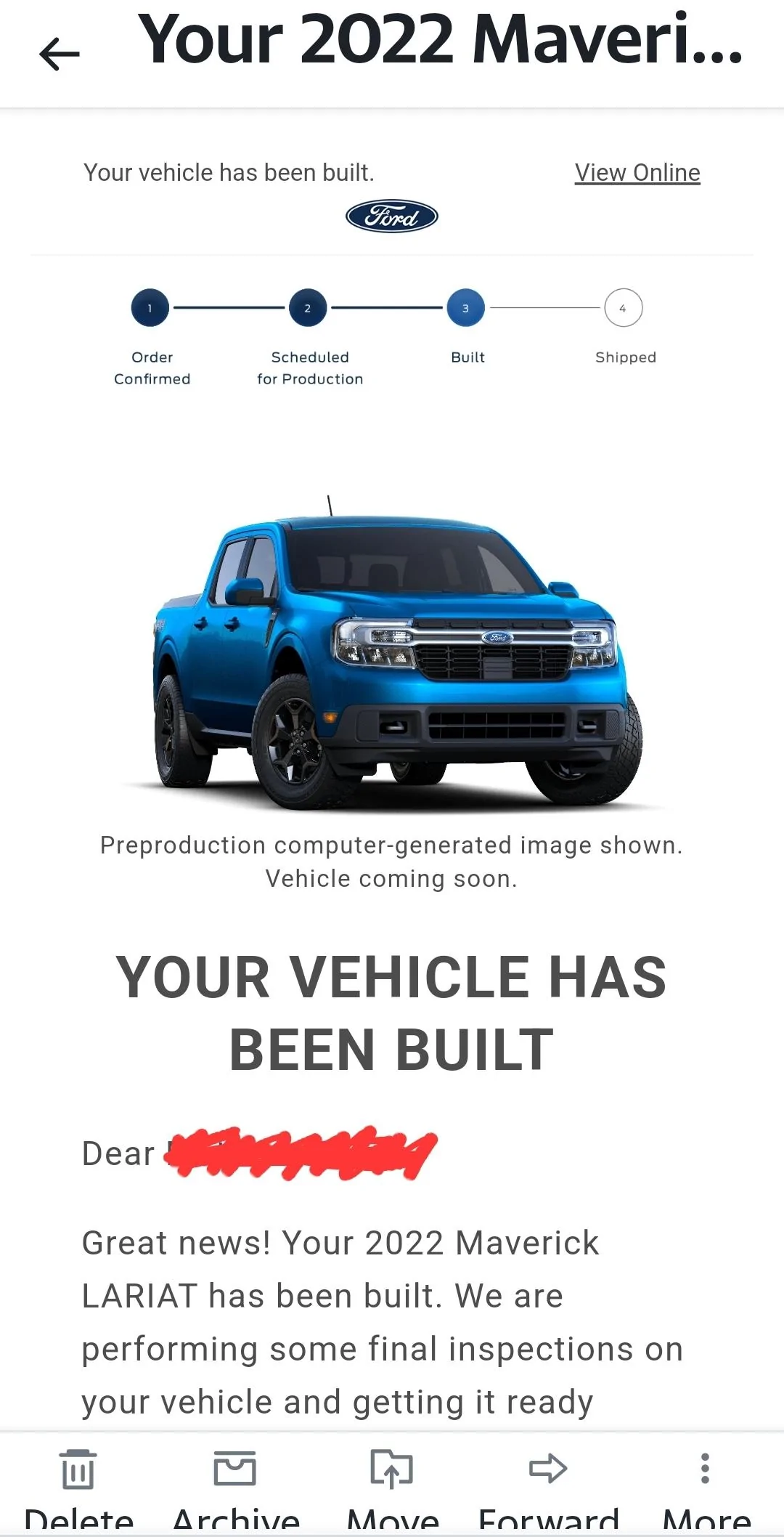 Ford Maverick Highest VIN Number? Screenshot_20220923_185849_Yahoo Mail
