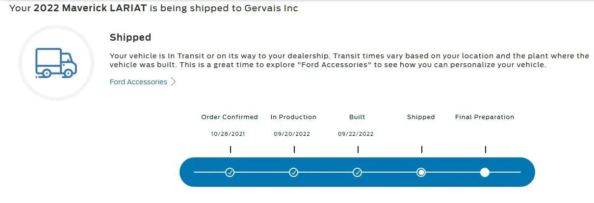 Ford Maverick October Hybrid Orders United shipped