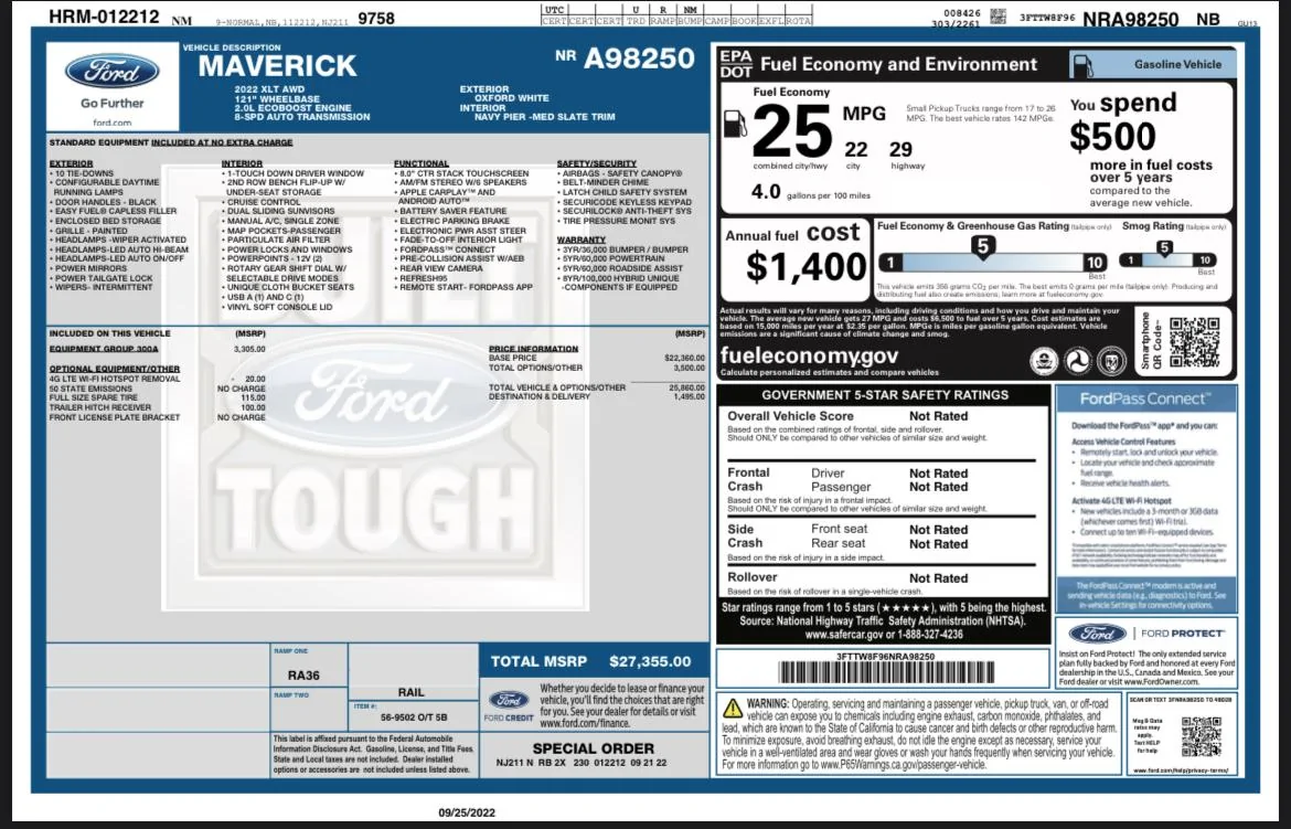 Ford Maverick August Build Date Shipping Update B533B4B1-31B3-4428-97D0-0FD352B28641