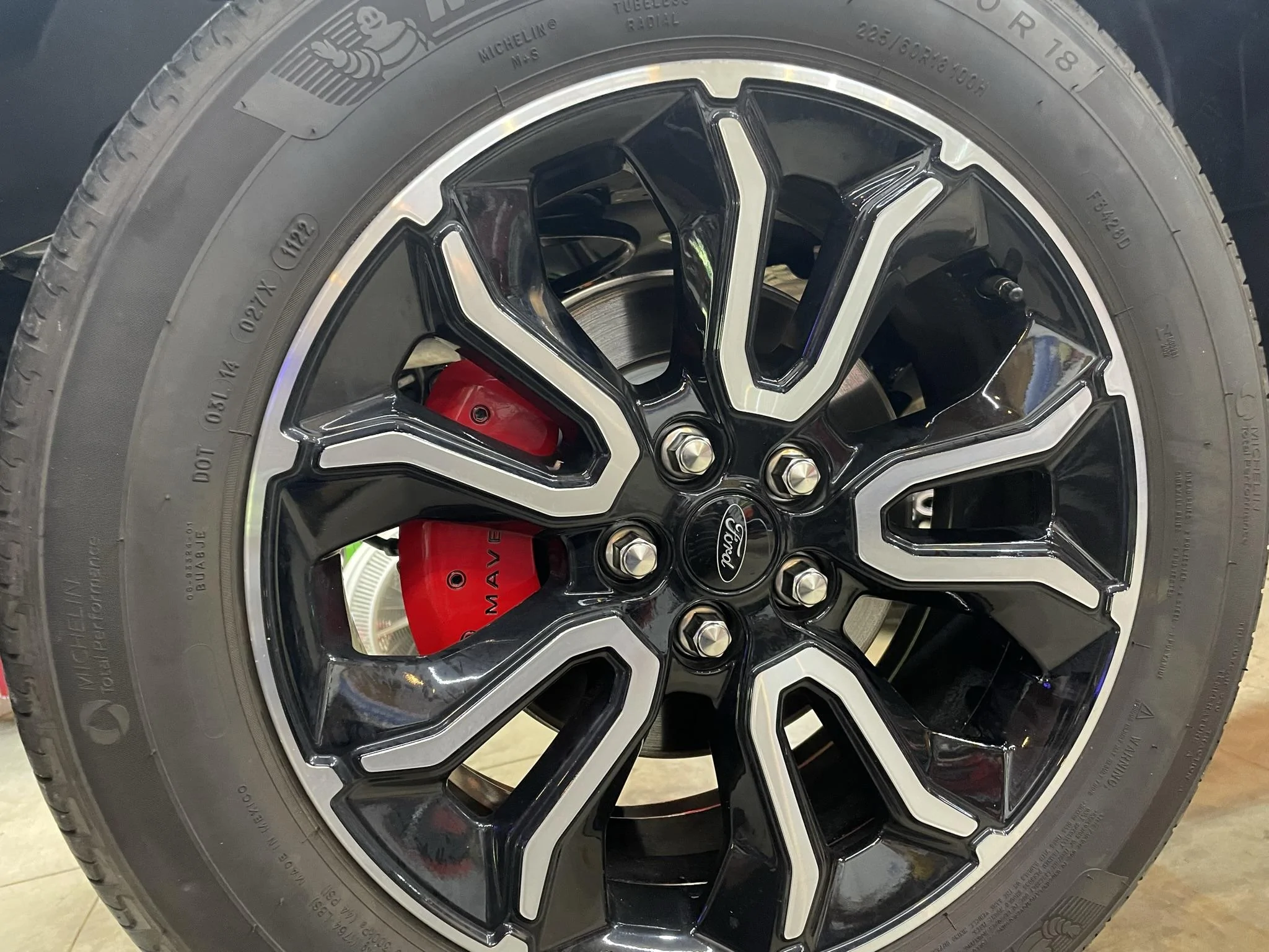 Ford Maverick Brake caliper covers from MGP Calipers installed B142FDBC-AA01-4560-BD58-BF55D00ED430