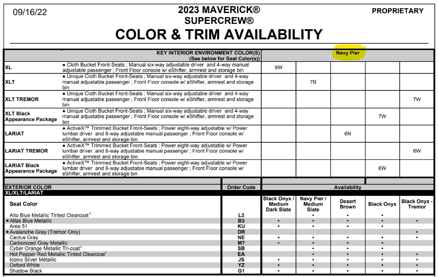 Ford Maverick Black Appearance Package - Any interior pictures? Thoughts? MaverickInterior